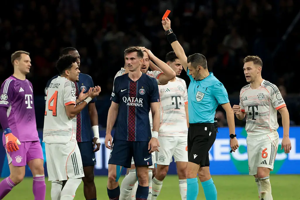 Luis Diaz was sent off (Credit:Getty)