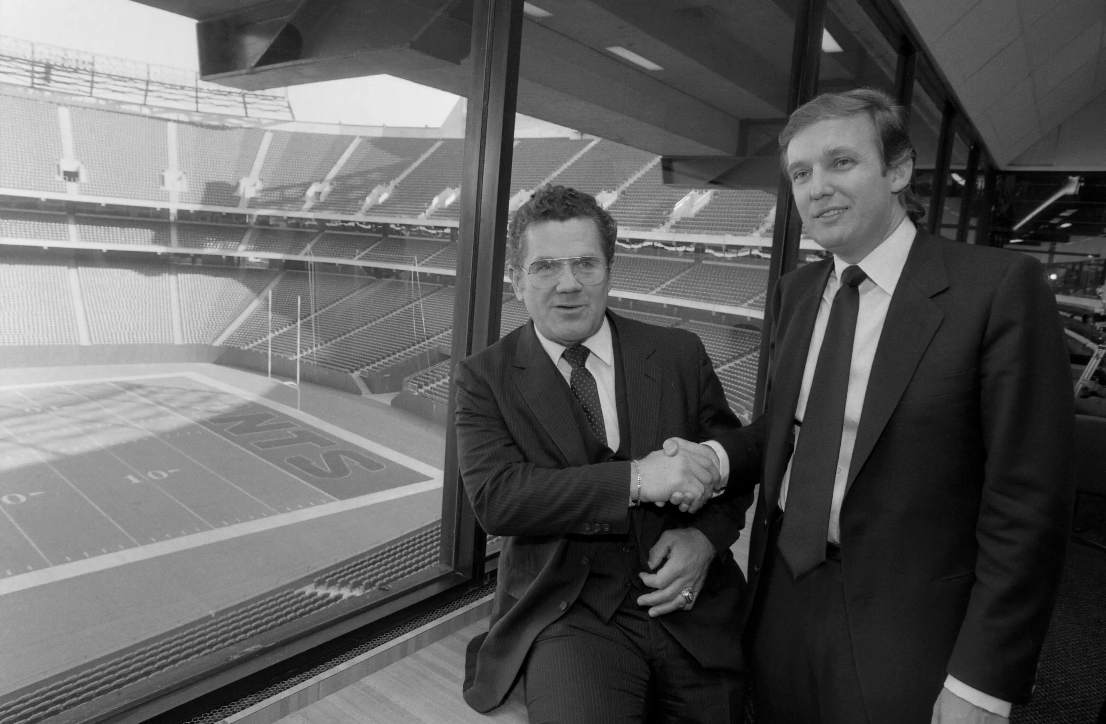 Donald Trump, owner of the USFL's New Jersey Generals, in 1983 (Getty)