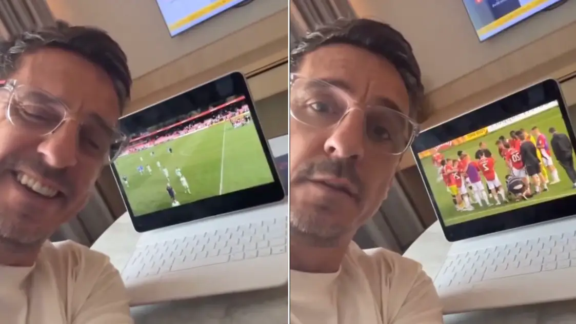 Gary Neville takes dig at Liverpool following first defeat of the Arne Slot era