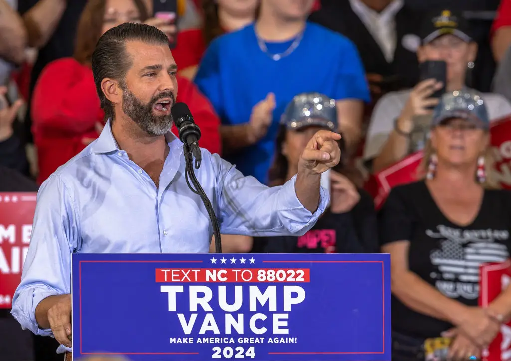 Donald Trump Jr announced his support for the Enhanced Games earlier this year. (Image: Getty)