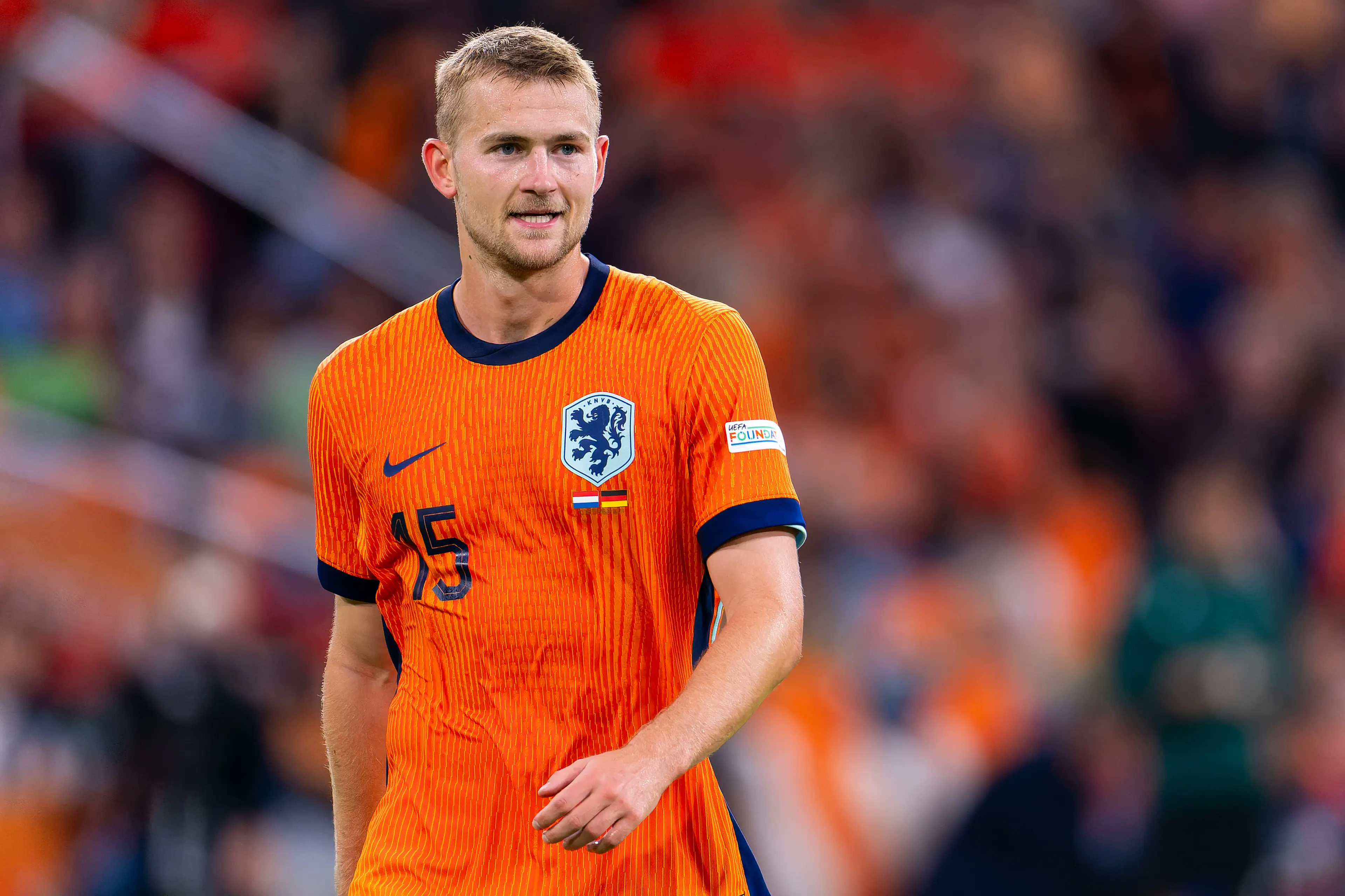 Matthijs de Ligt in action for the Netherlands. Image: Getty
