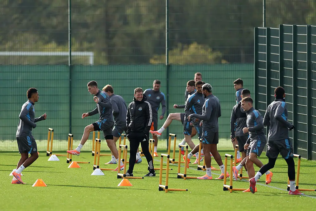 Newcastle in training ahead of Champions League clash (Credit:Getty)