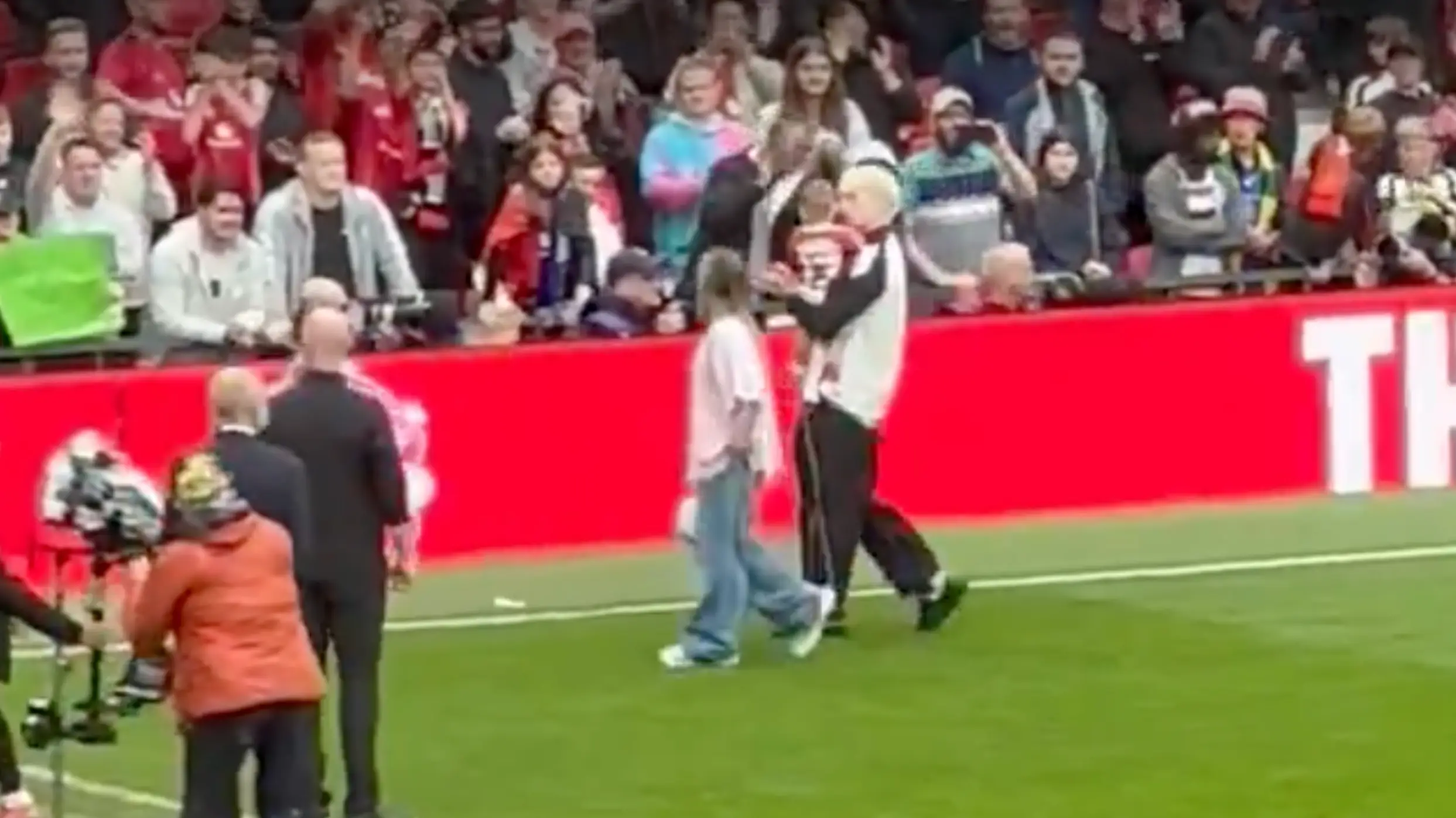 Alejandro Garnacho and his family at Old Trafford (credit: Getty)