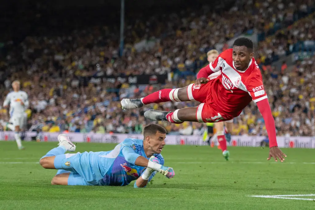 Karl Darlow in action for Leeds - Getty