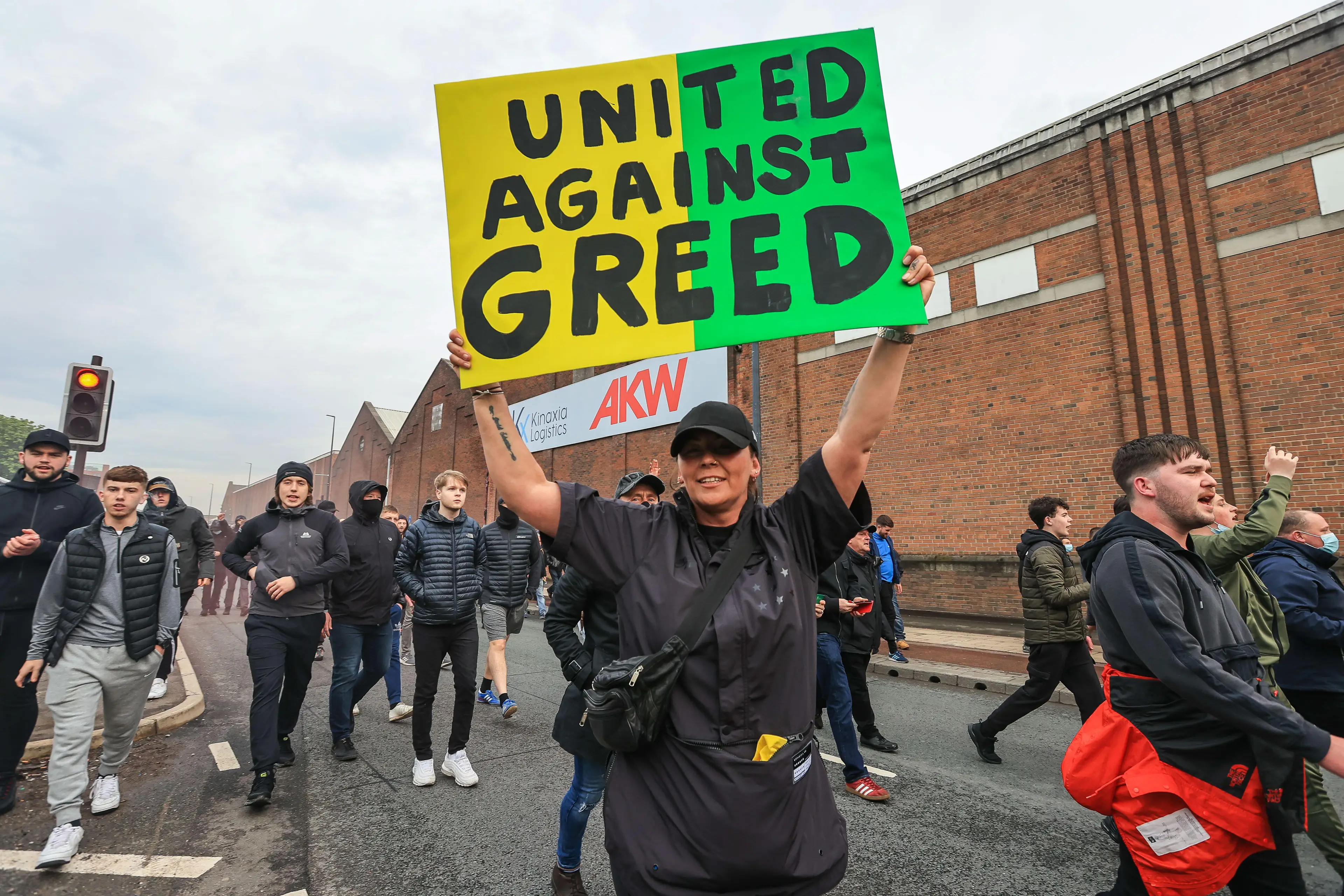 The green and gold colours have often been used as a symbol against the Glazer family. (Alamy)