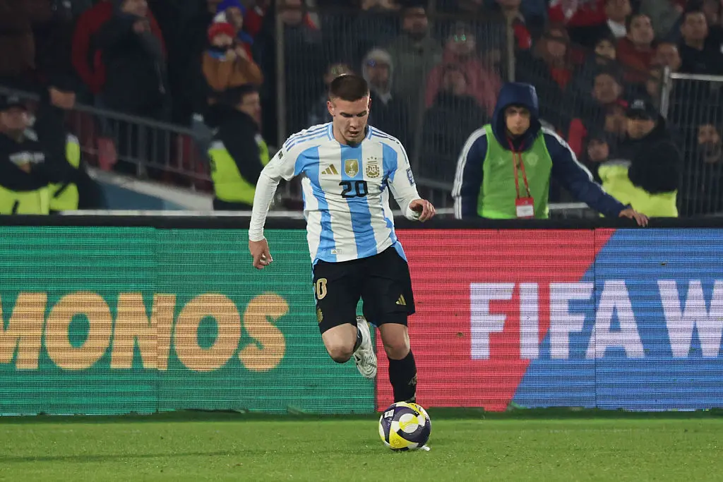 Franco Mastantuono on his Argentina debut (Credit:Getty)