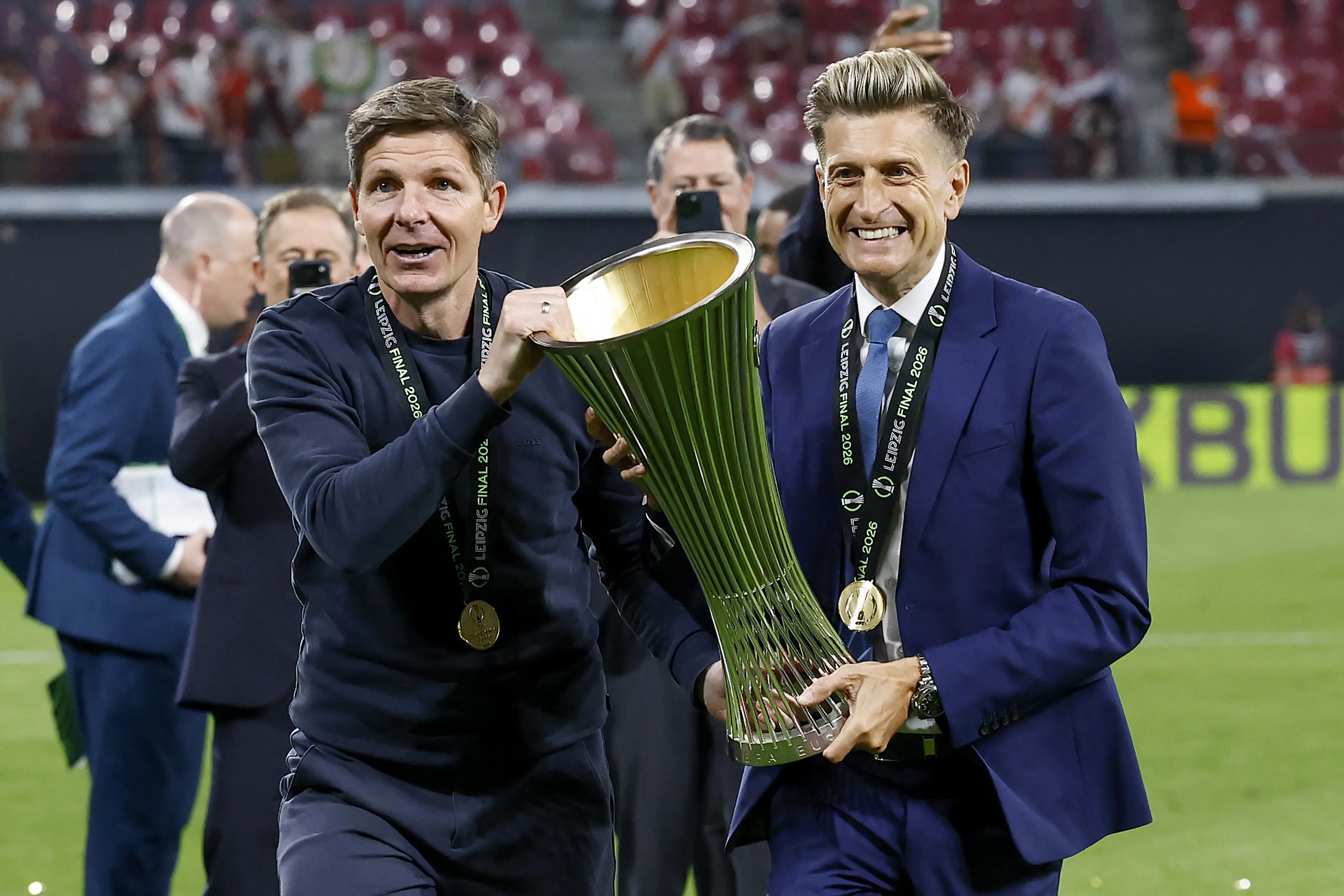 Glasner won European glory in his second season. Image: Getty