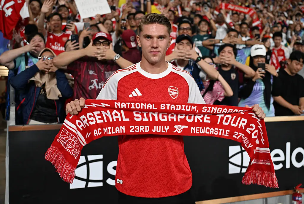 Gyokeres was presented to Arsenal fans in attendance before their pre-season friendly against Newcastle (Image: Getty/The Arsenal Football Club)
