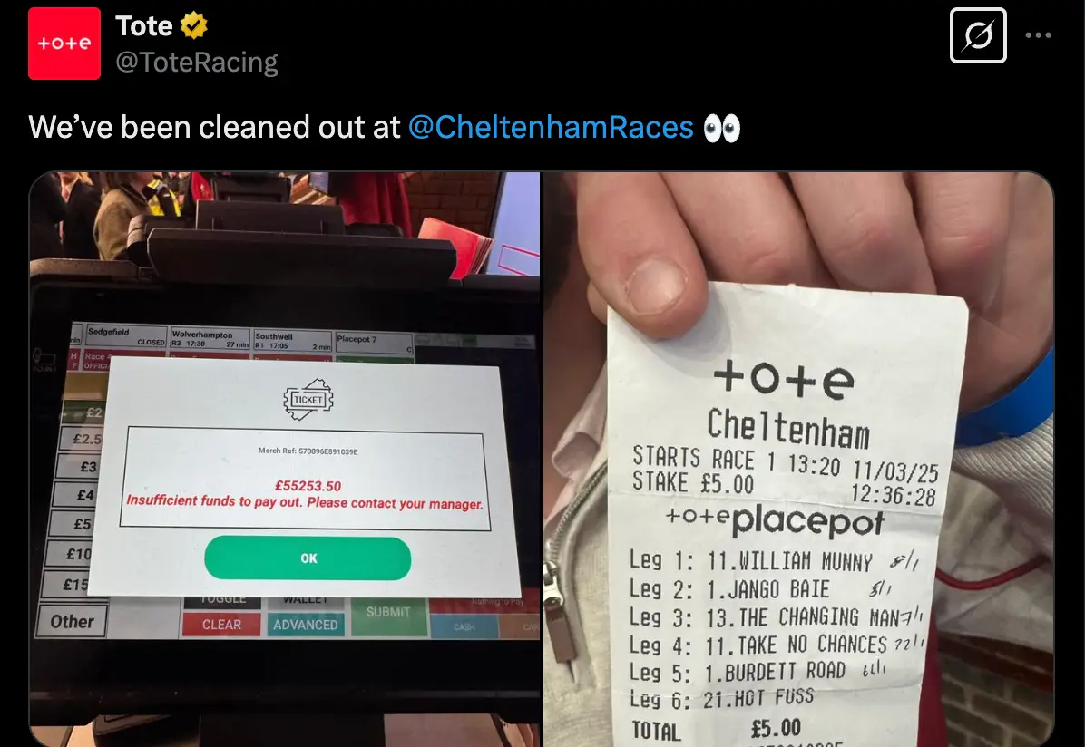 Image: @ToteRacing/Twitter