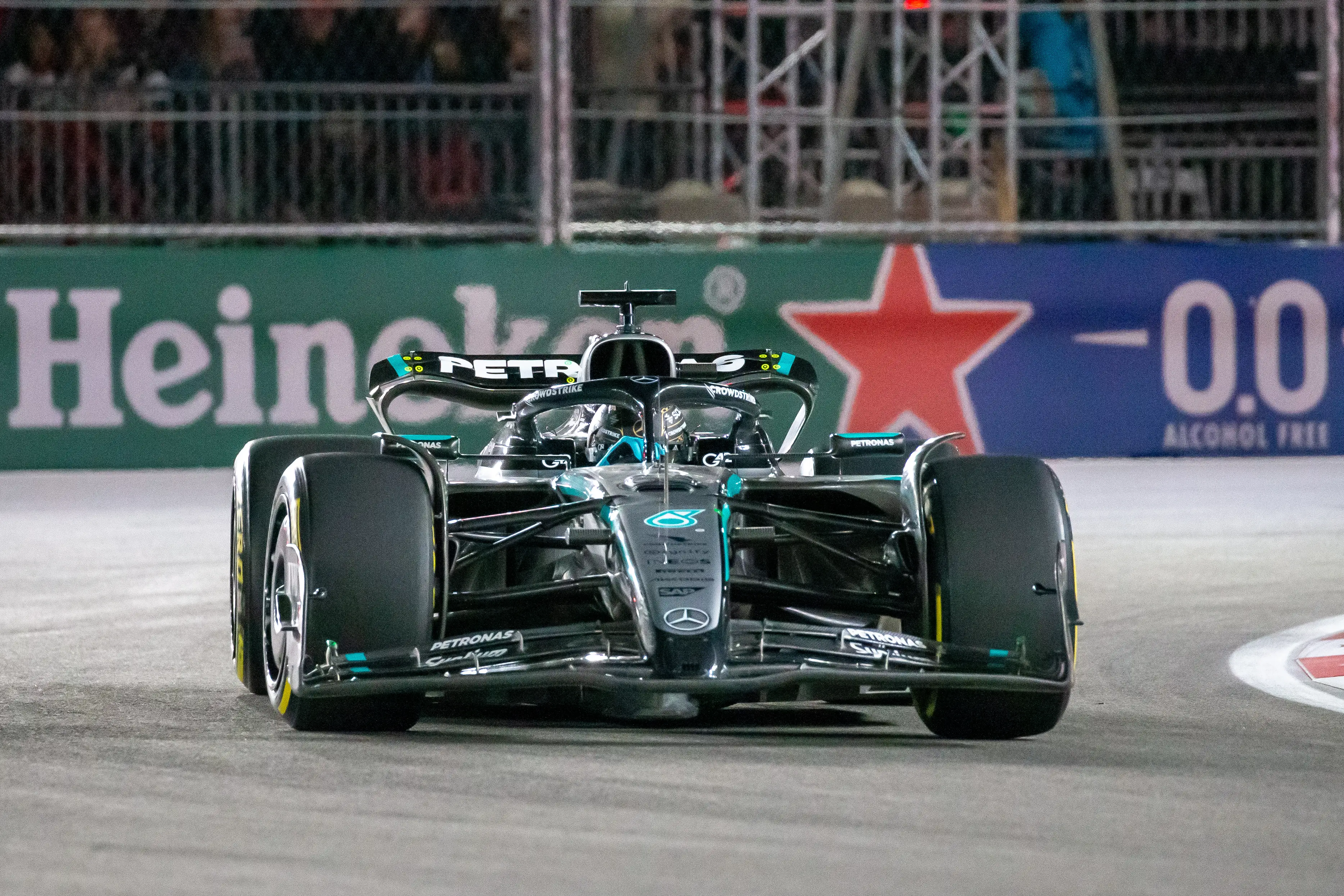 George Russell during the Las Vegas Grand Prix. Image: Getty