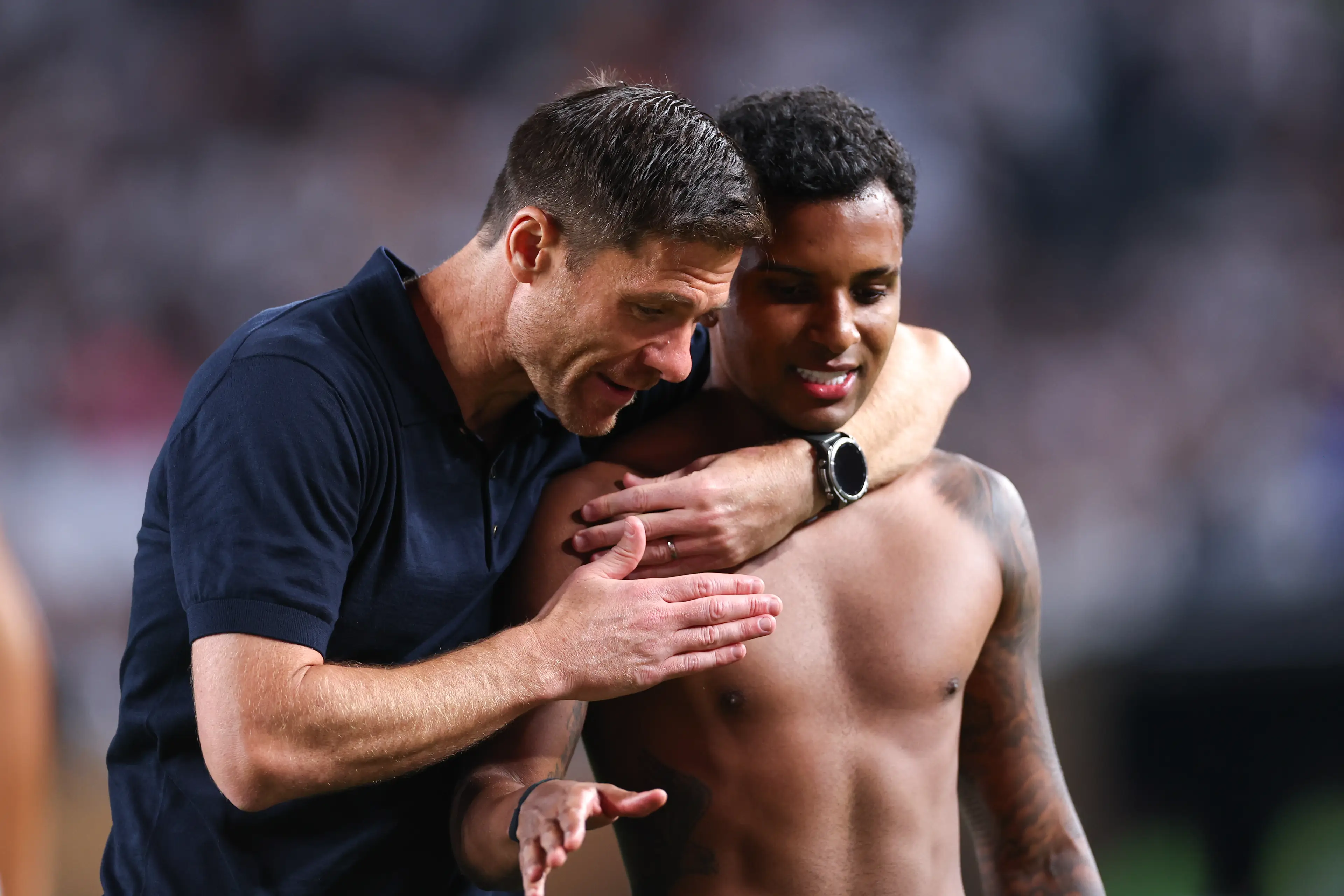 Talks between Xabi Alonso and Rodrygo have taken place this summer. Image: Getty 