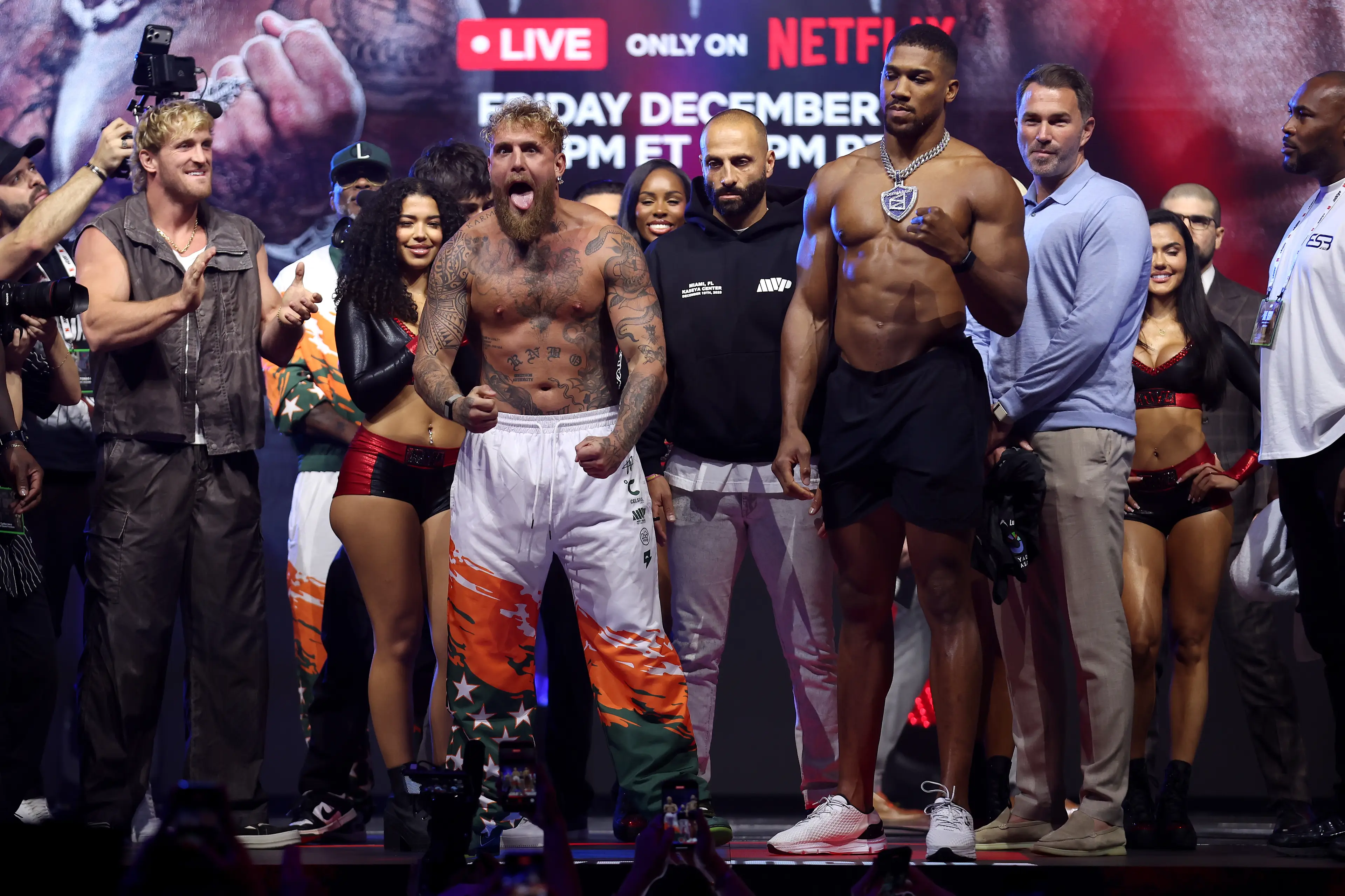 Jake Paul's fight with Anthony Joshua will be streamed live on Netflix (Image: Getty)