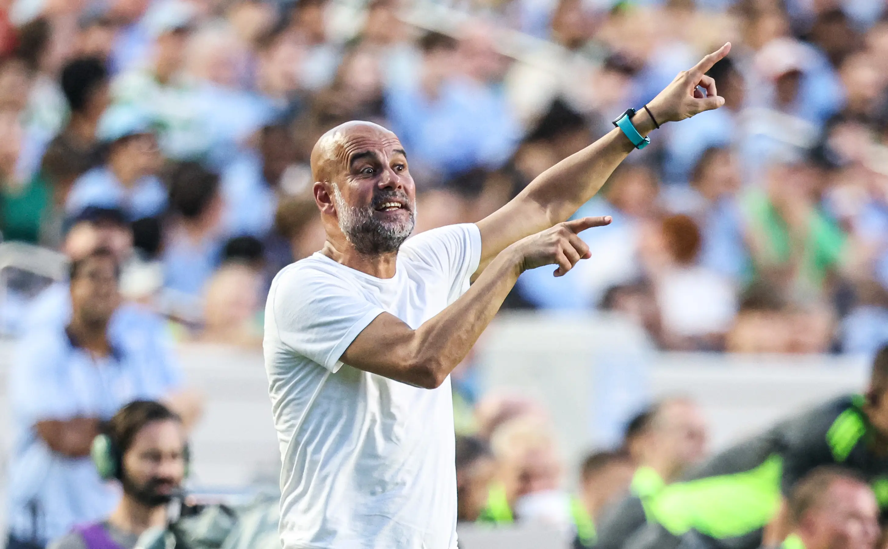 Pep Guardiola is in contention for the England job. (Image: Getty)