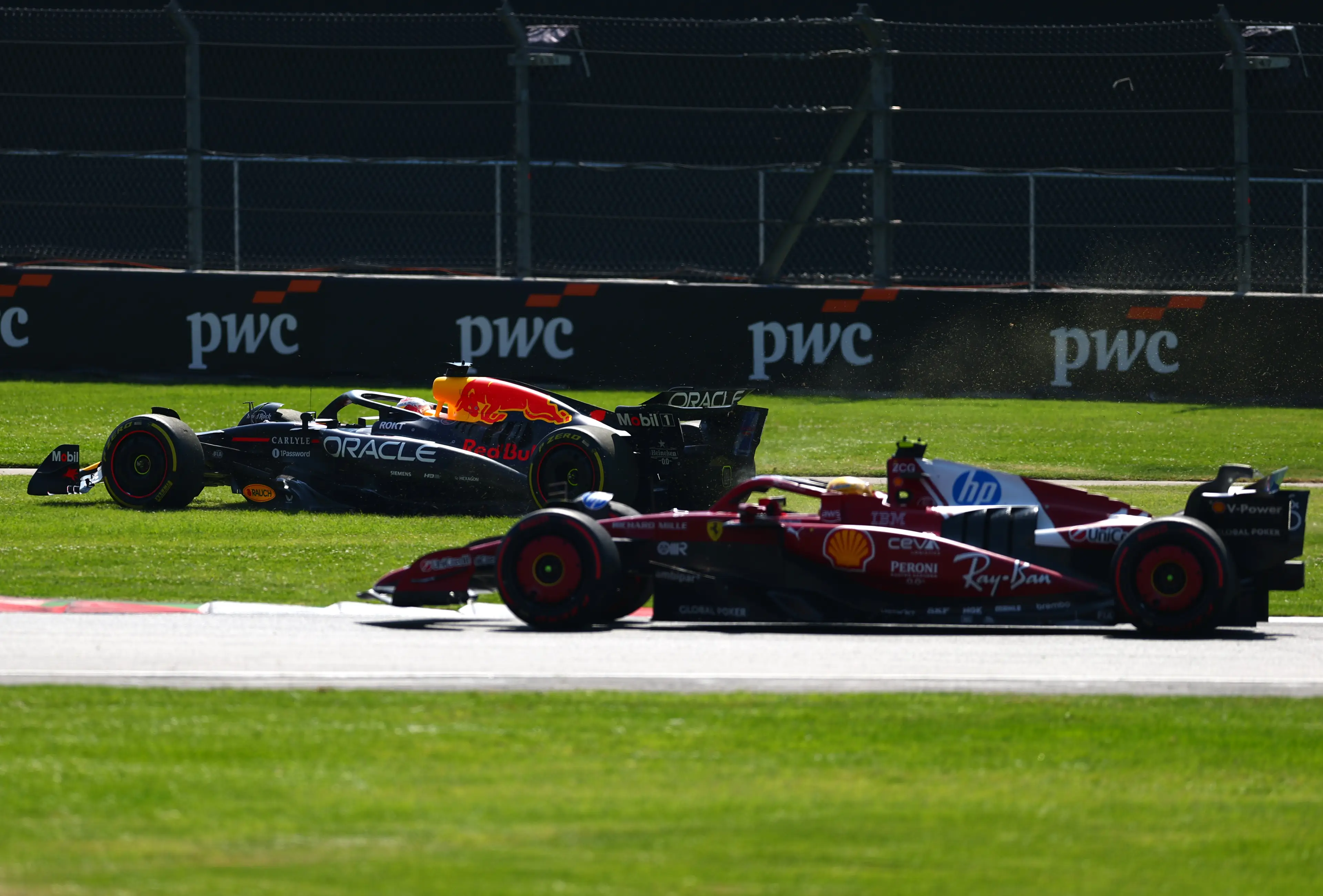 Max Verstappen also took to the run-off area in Mexico (Image: Getty)