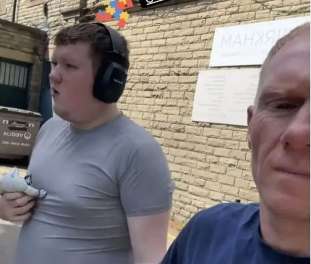 Paul Scholes and his son, Aiden. Image credit: Instagram/paulscholesaaa