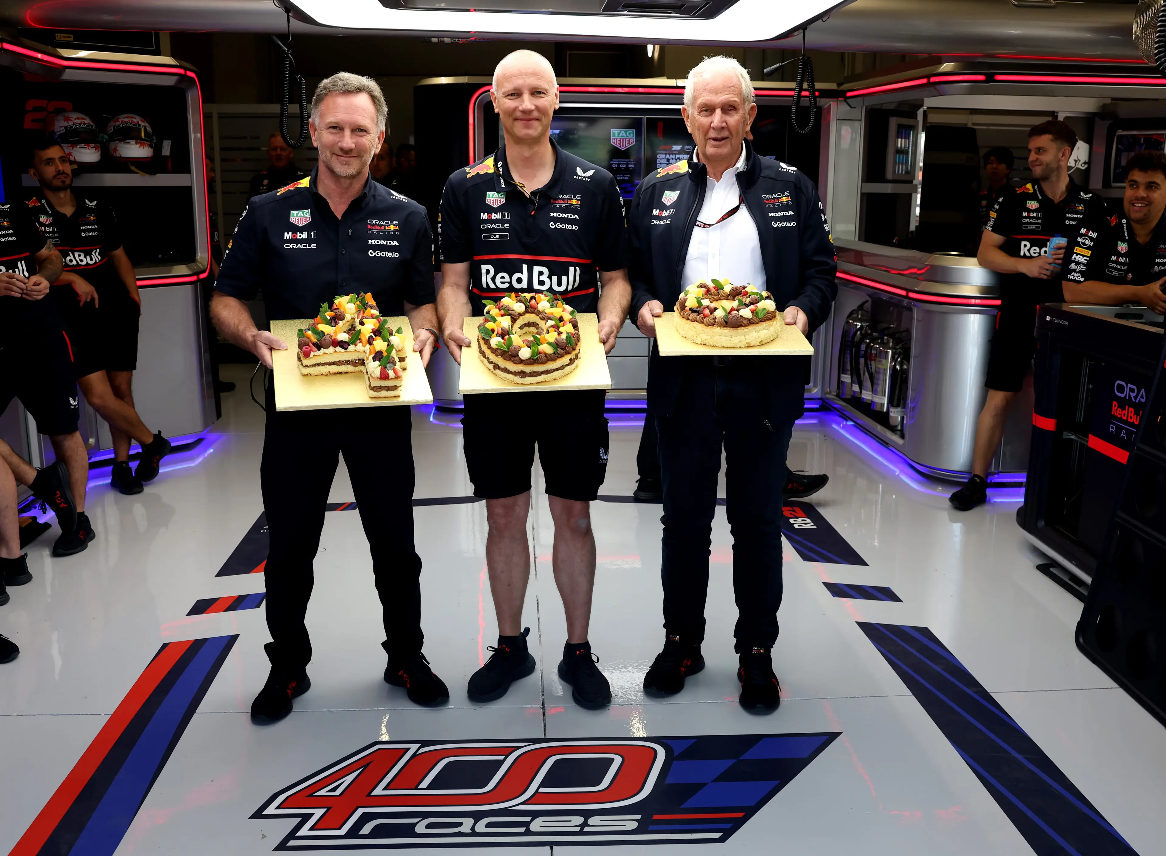 Ole Schack pictured alongside former Red Bull team principal Christian Horner and advisor Helmut Marko in 2025 (Image: Getty)