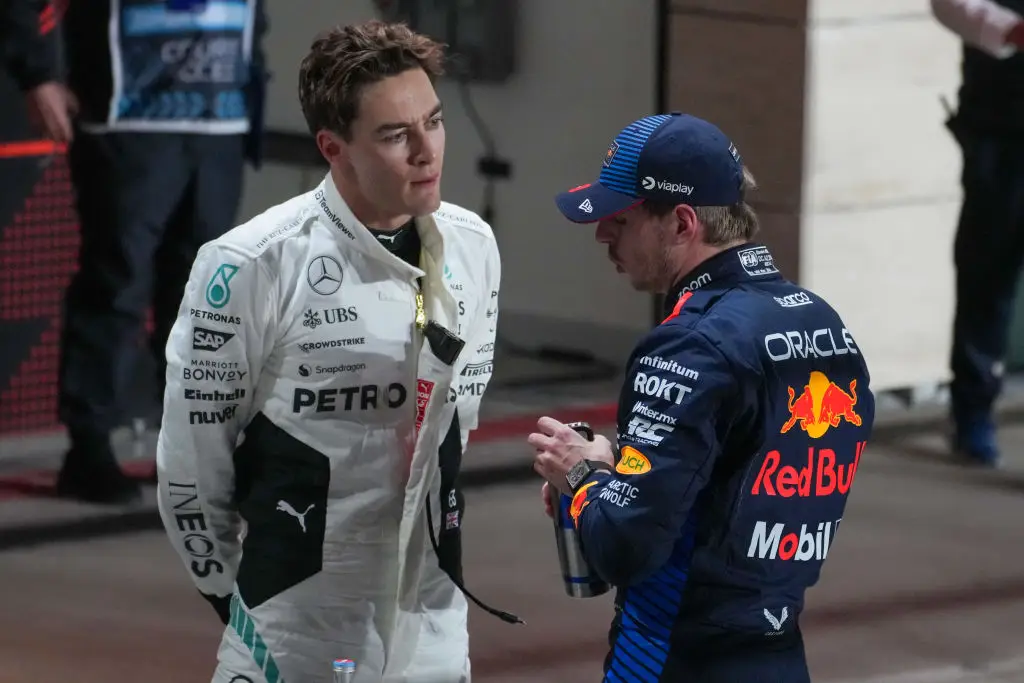 Mercedes driver George Russell finished the Qatar Grand Prix in fourth, while Red Bull Racing's Max Verstappen won the race. (Image: Getty)