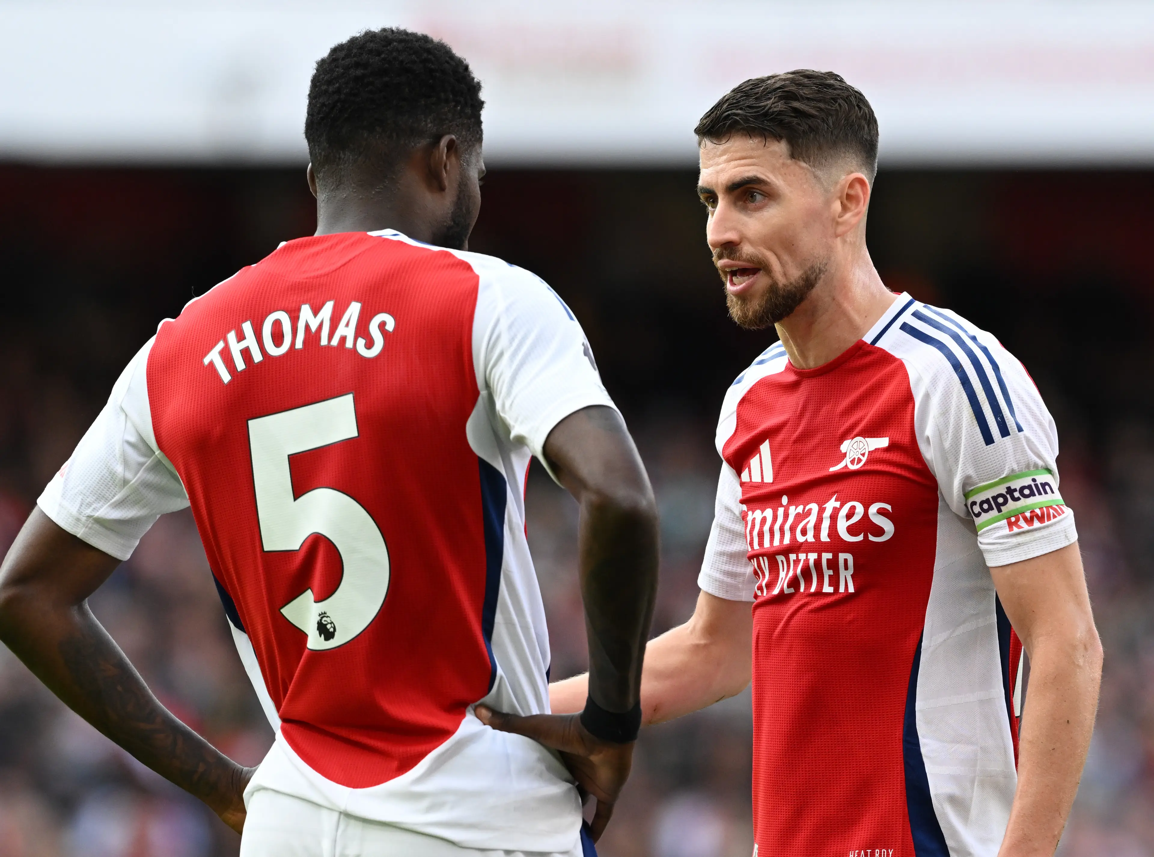 Thomas Partey and Jorginho are set to leave Arsenal at the end of the season. Image: Getty 