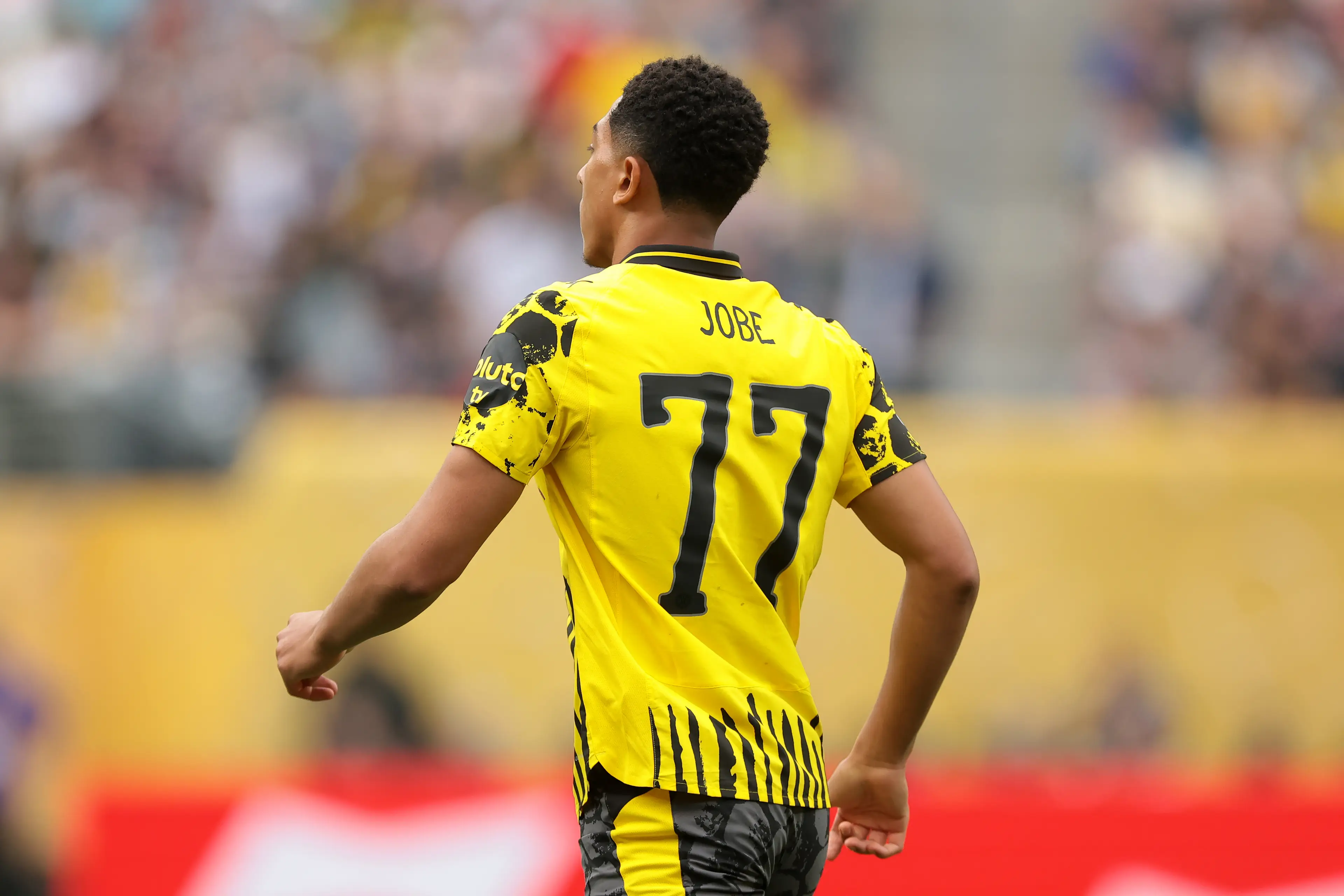 Jobe Bellingham wears no.77 for Dortmund (Getty)