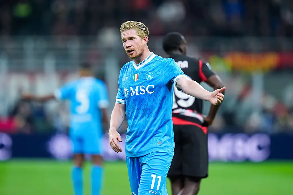Kevin De Bruyne was not best pleased to be substituted (Image: Getty)