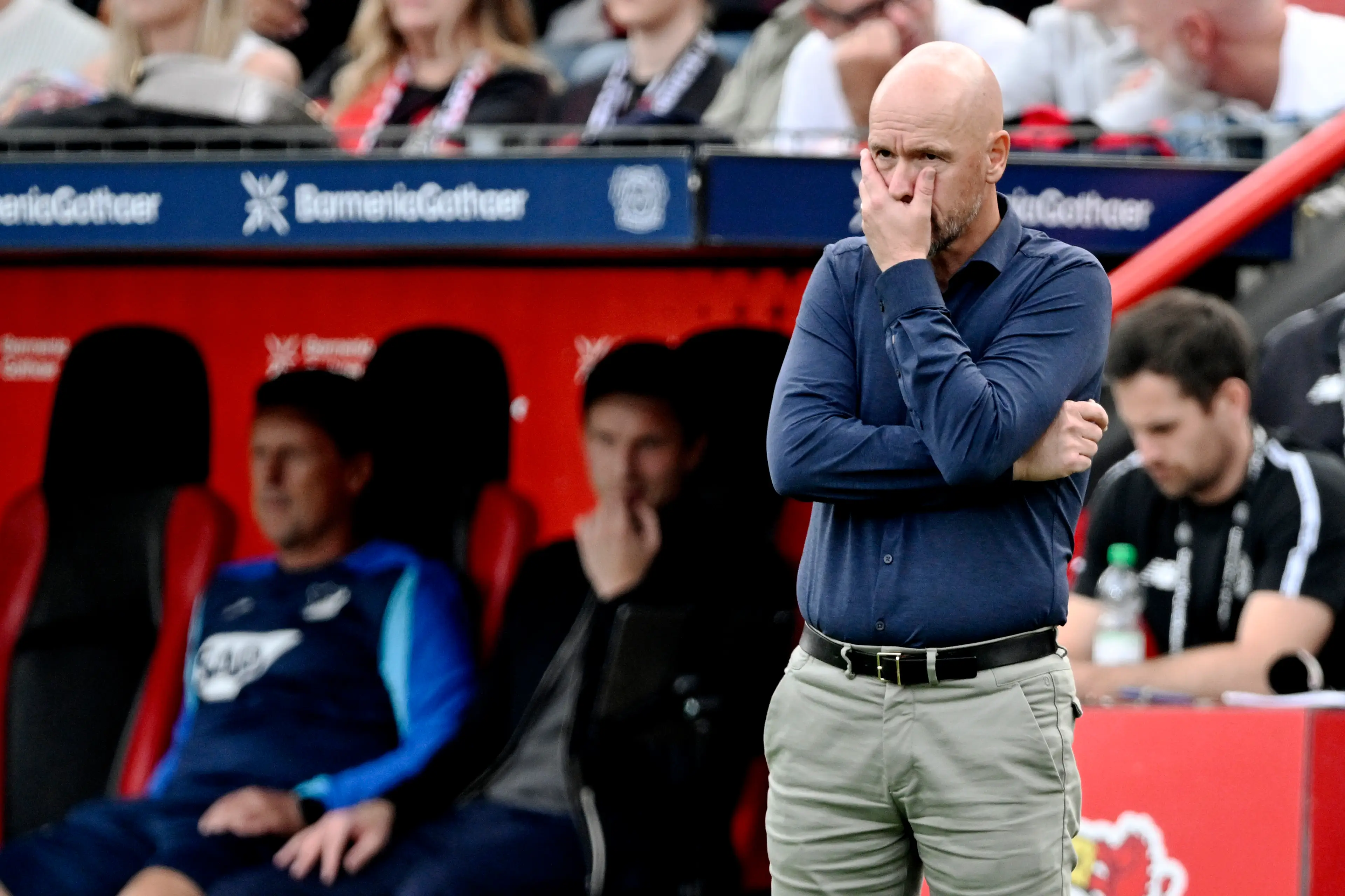 Erik ten Hag at Bayer Leverkusen. Image: Soccrates Images / Contributor via Getty
