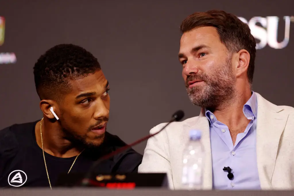 Eddie Hearn has worked with Joshua since 2013. (Image: Richard Pelham/Getty Images)