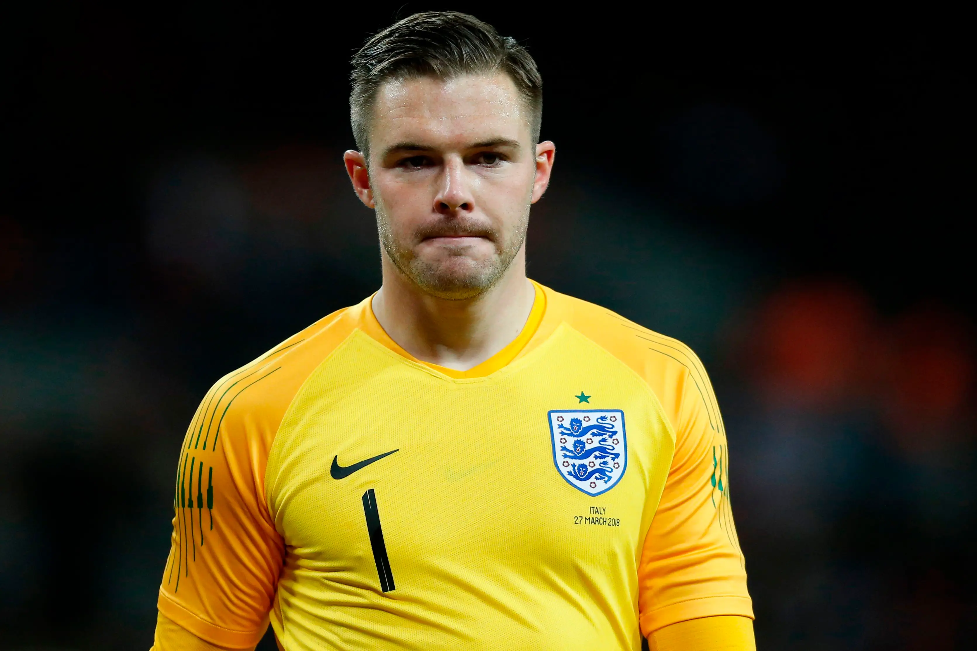 Jack Butland on duty for England