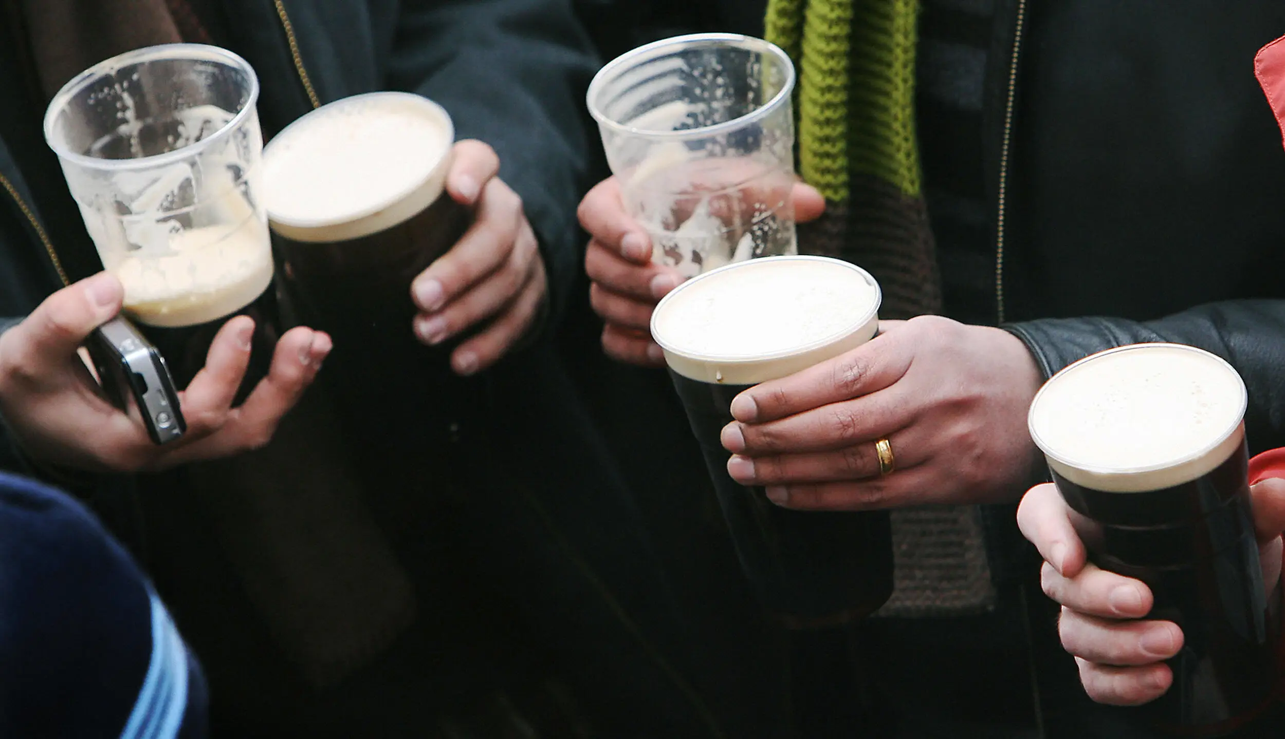 Racegoers enjoying a drink at Cheltenham Festival. Image: Getty 