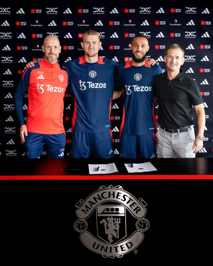 Manchester United confirmed the double signing of Matthijs de Ligt and Noussair Mazraoui on August 13. (Image: Getty)