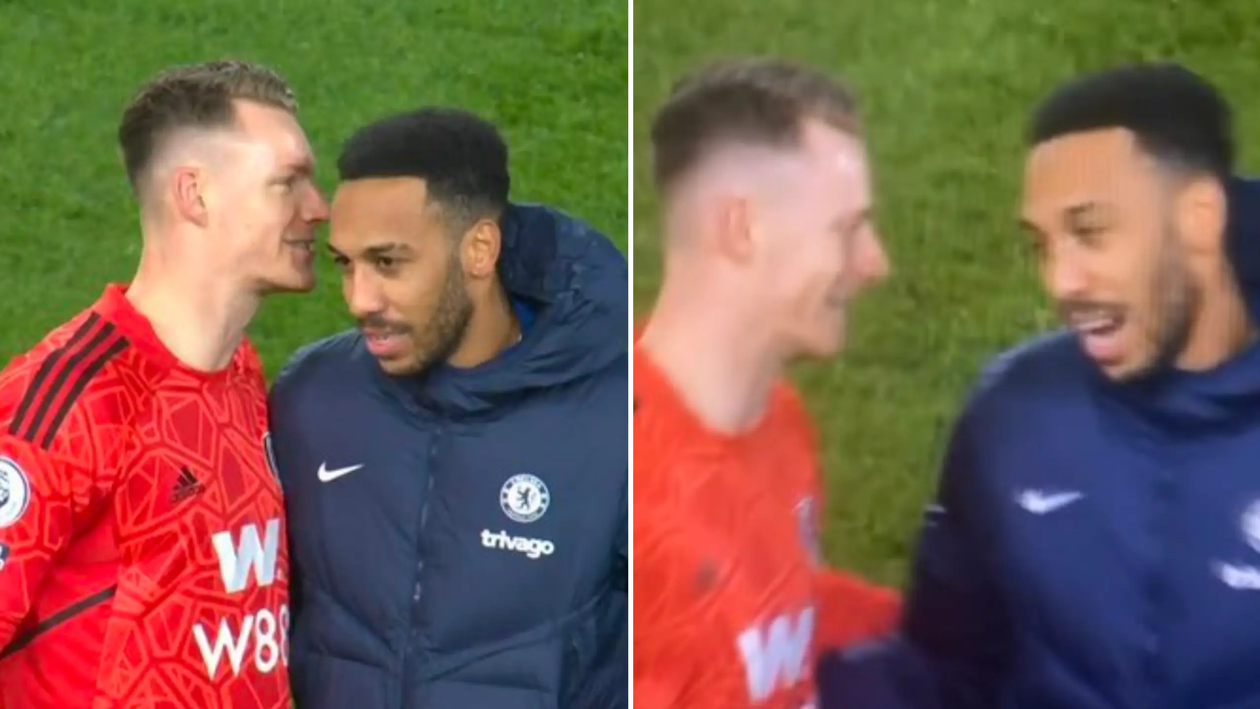 Arsenal fans have a wild Pierre-Emerick Aubameyang theory after spotting him 'laughing' with Bernd Leno