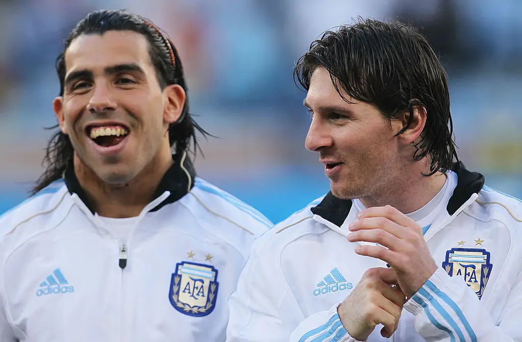 Carlos Tevez and Lionel Messi were teammates for Argentina (Credit:Getty)