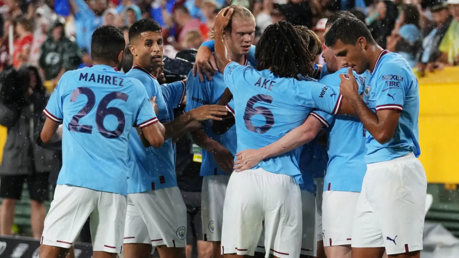 Manchester City in pre-season action
