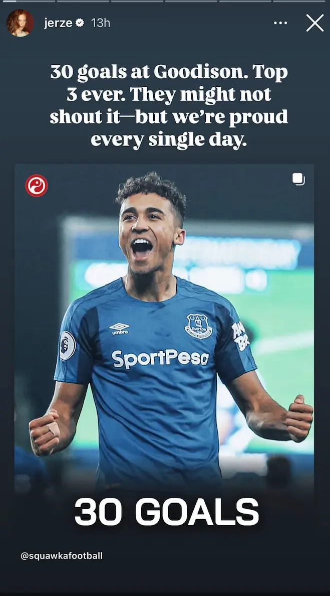 Dominic Calvert-Lewin's wife received an angry response to her post. Image: Getty