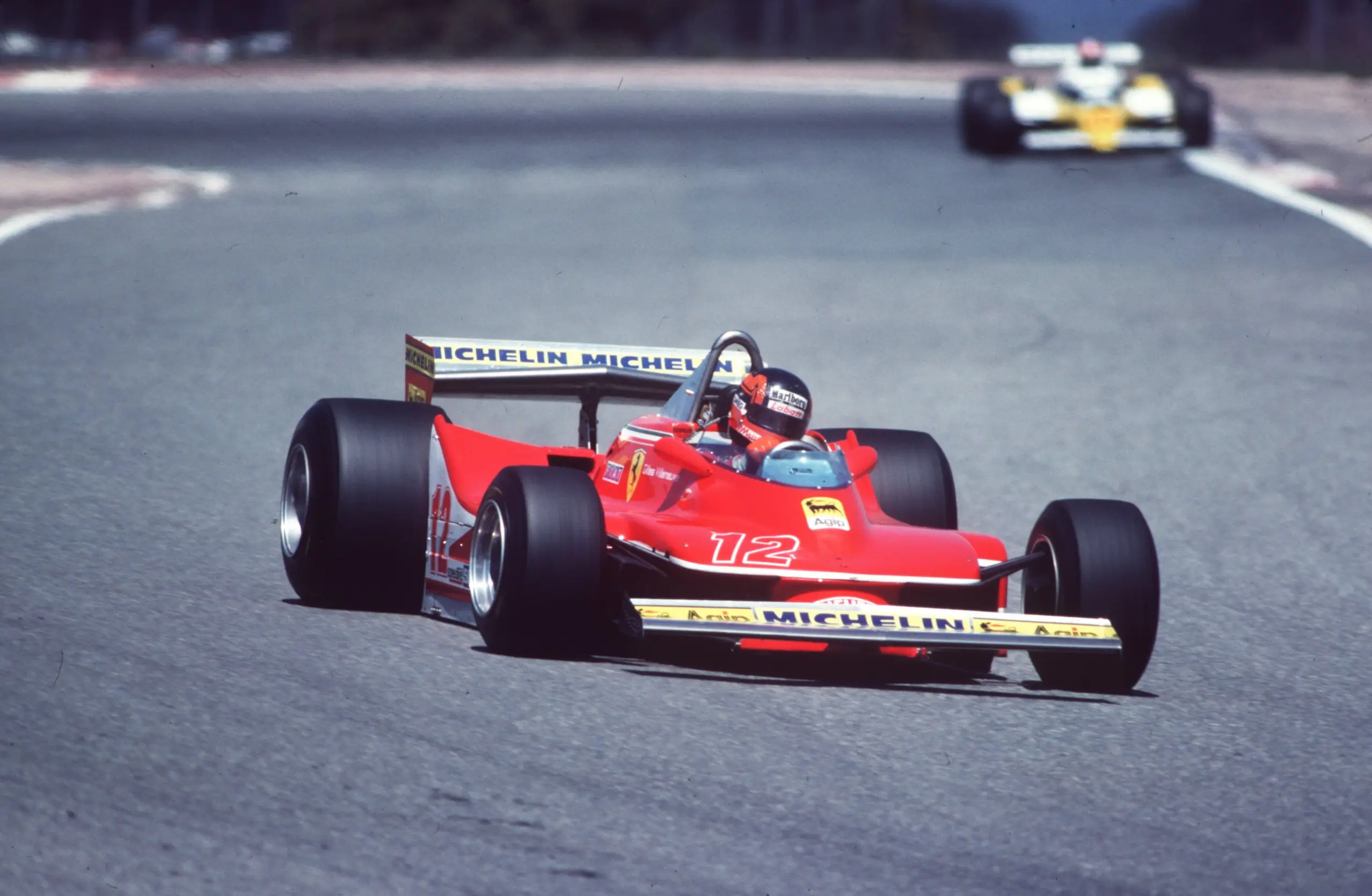 Villeneuve in action at the Spar Circuit in Belgium. Image credit: Getty