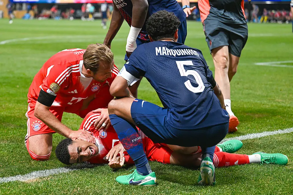 Jamal Musiala sustained a serious injury against PSG (Credit:Getty)