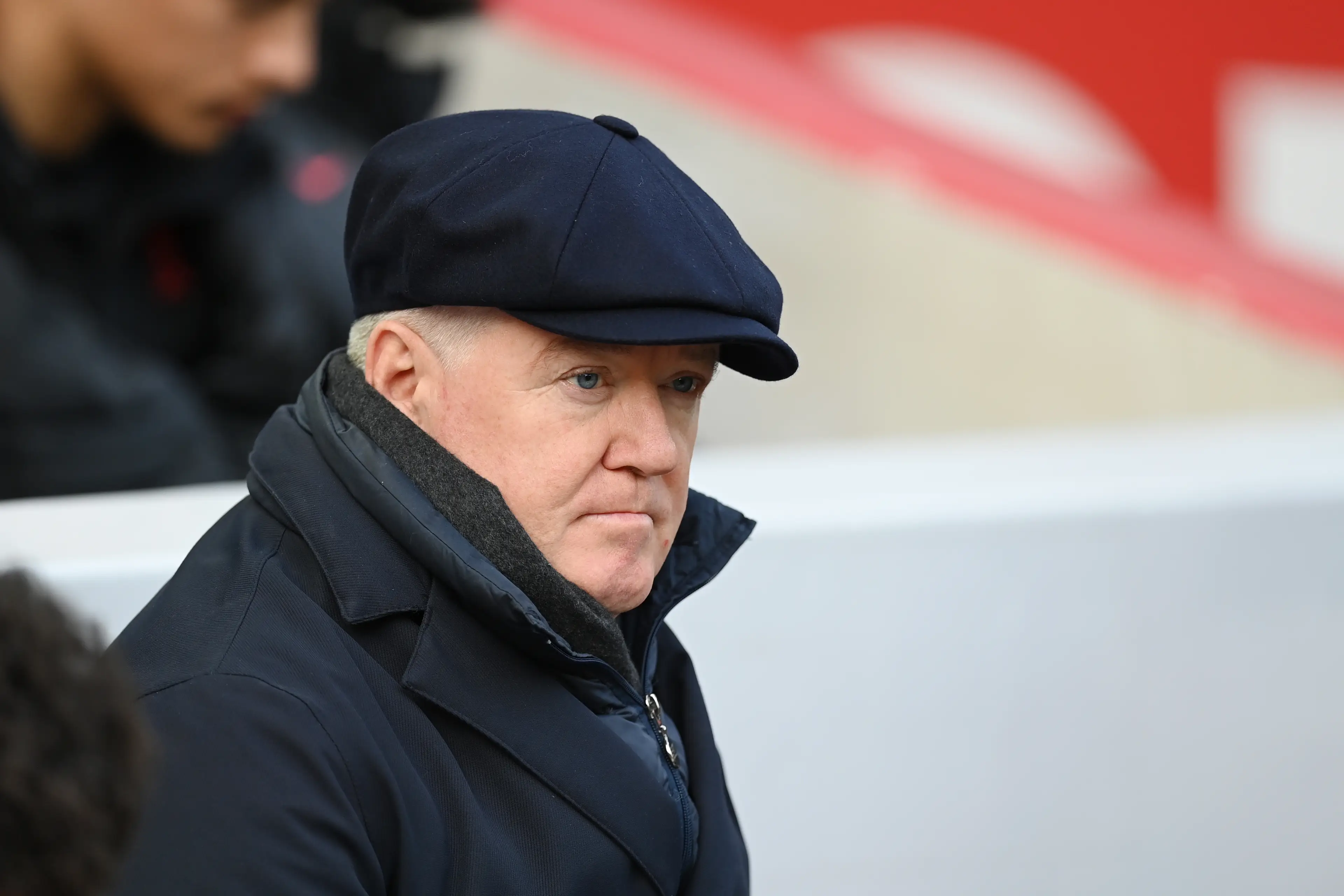 Geoff Shreeves at Anfield for Liverpool vs. Manchester United. Image: Getty