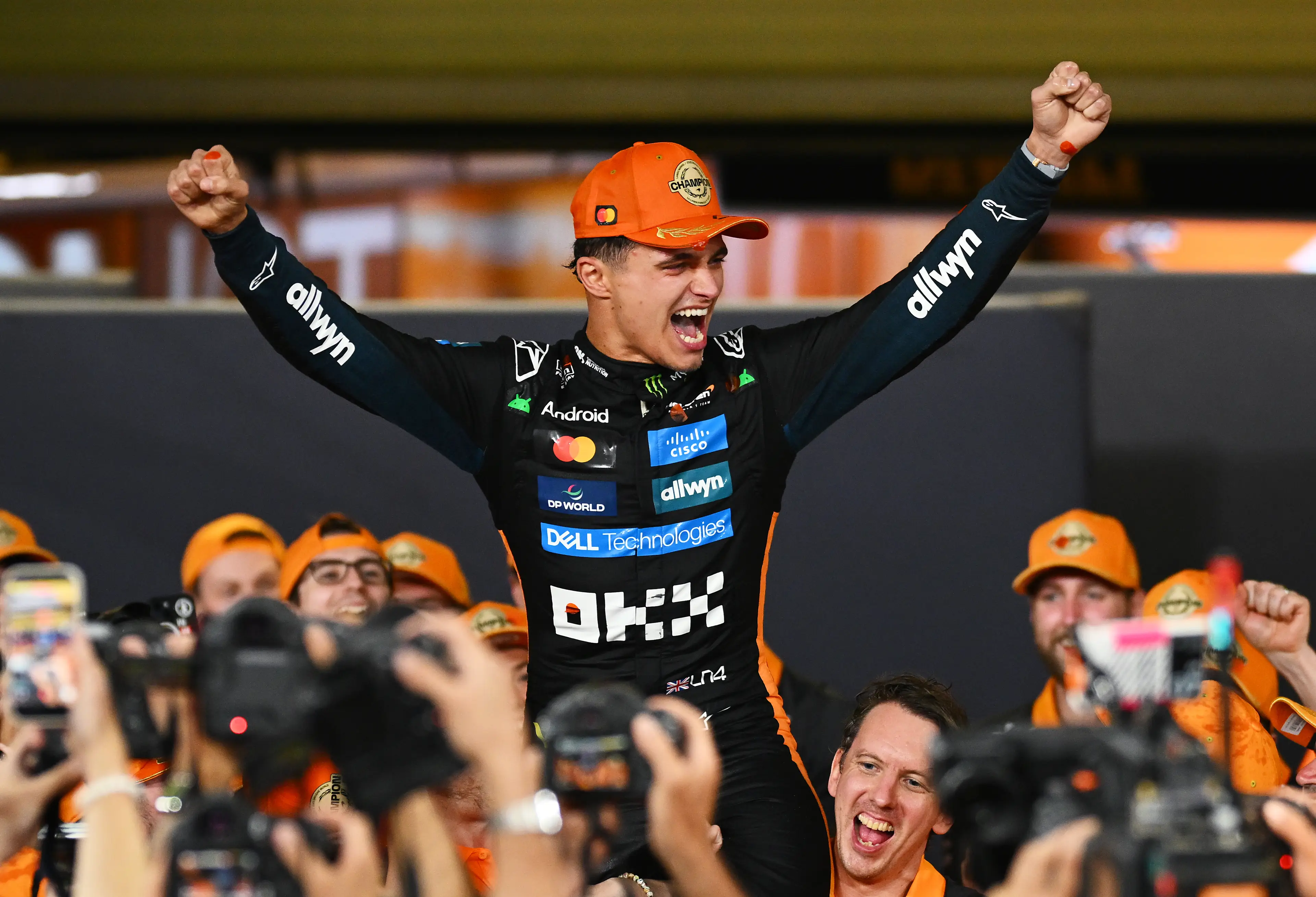 Lando Norris will receive the official trophy on Friday night (Image: Getty)