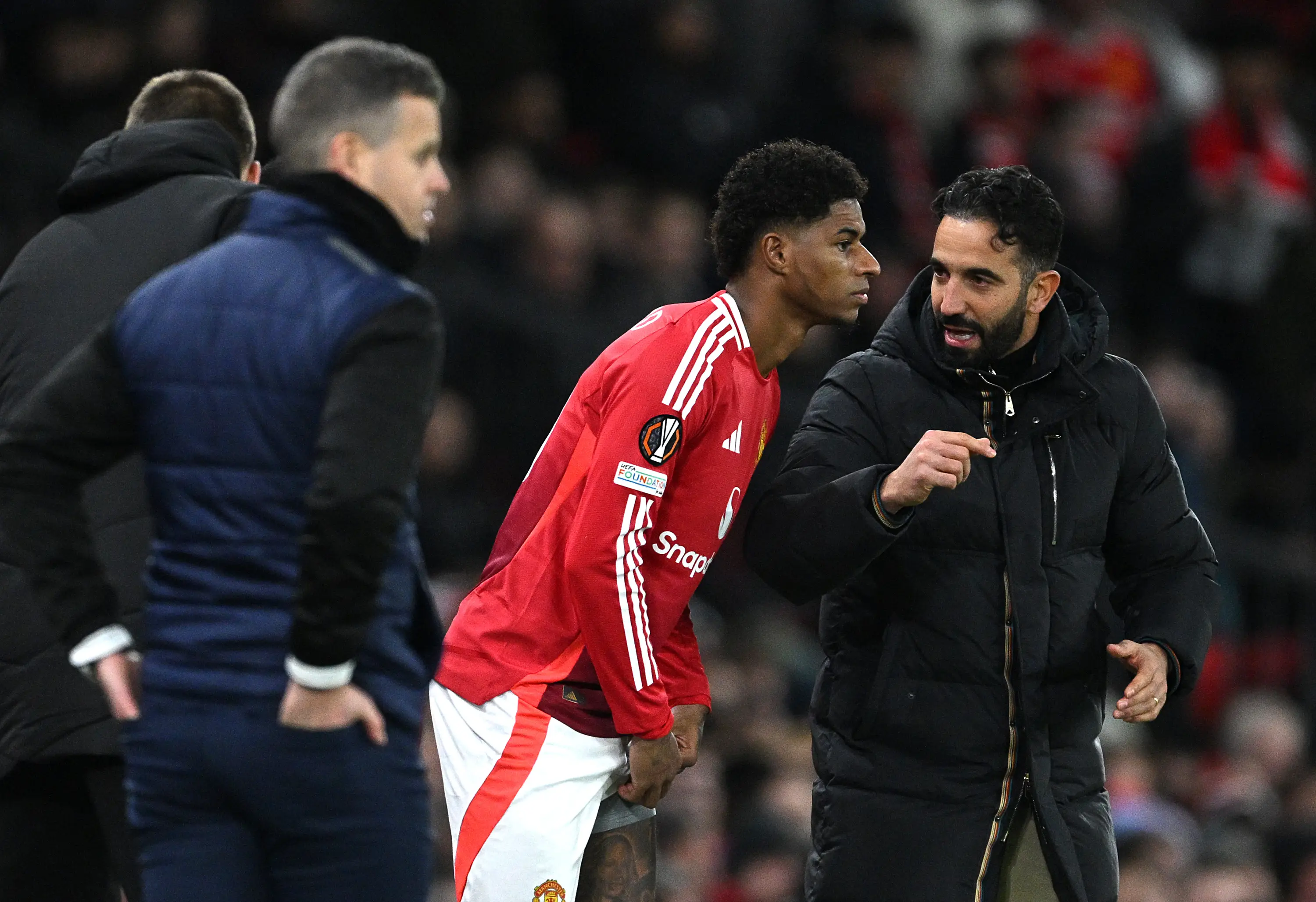 Ruben Amorim banished Marcus Rashford from the Manchester United first-team. Image: Getty 