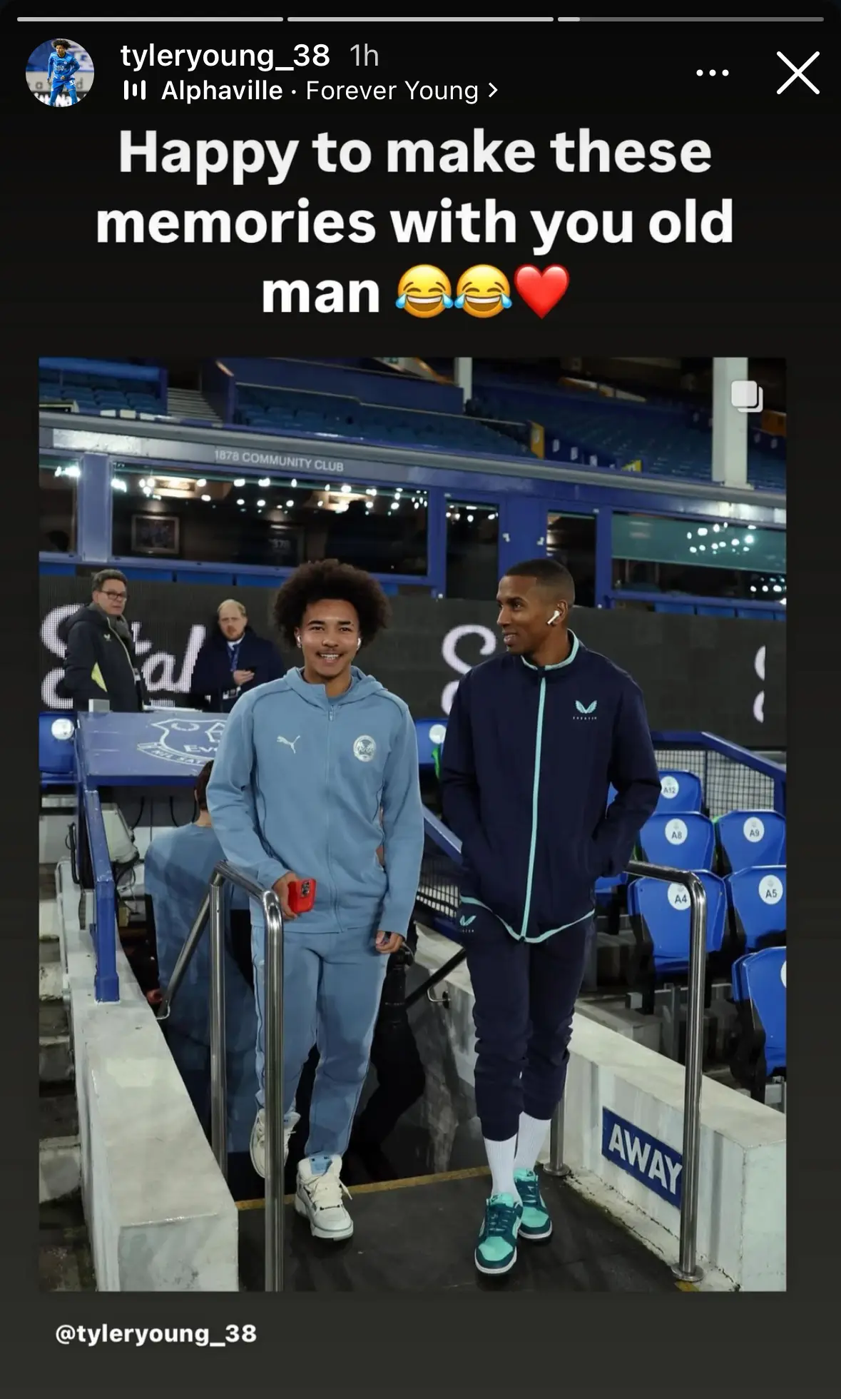 Tyler Young reacted to being denied the chance to play against his dad. Image: Instagram/@tyleryoung_38