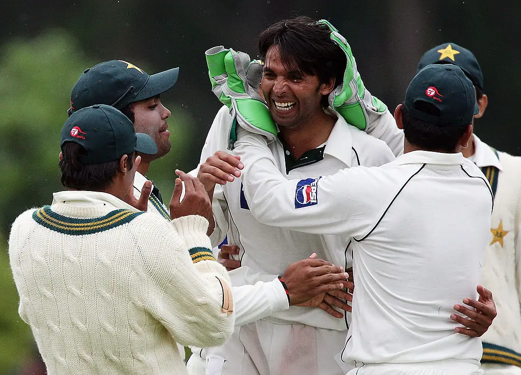 Asif (centre) took 106 Test wickets at an average of 24.02 (Image: Getty)