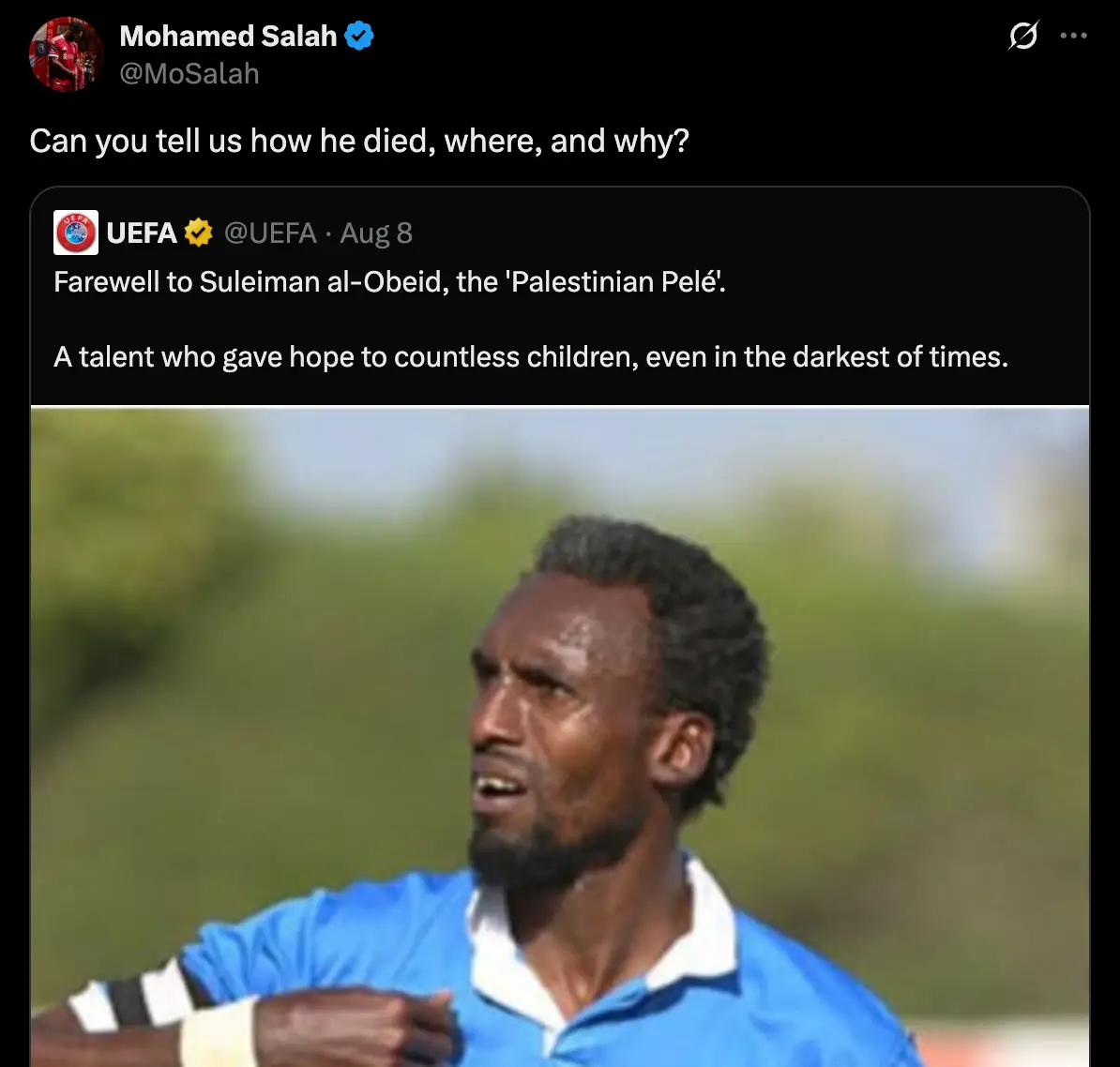 Salah directly questioned UEFA over their statement (Image: Twitter/@MoSalah)