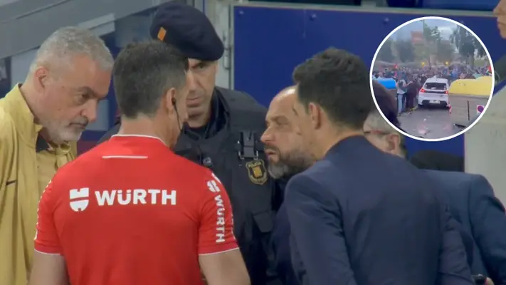 Espanyol vs Barcelona stopped as referee delays game to speak to police