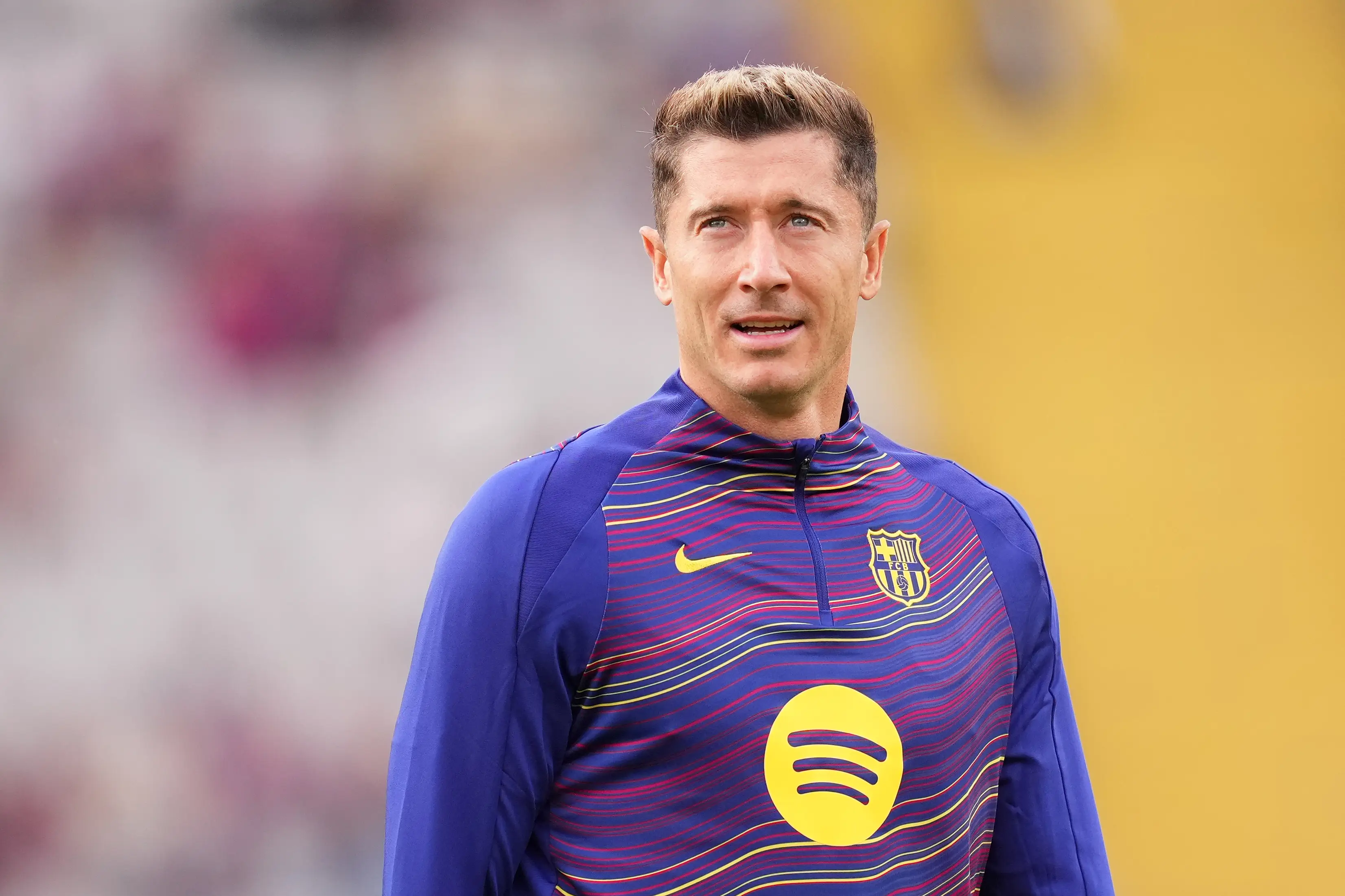 Lewandowski is out of contract at Barca. Image: Getty
