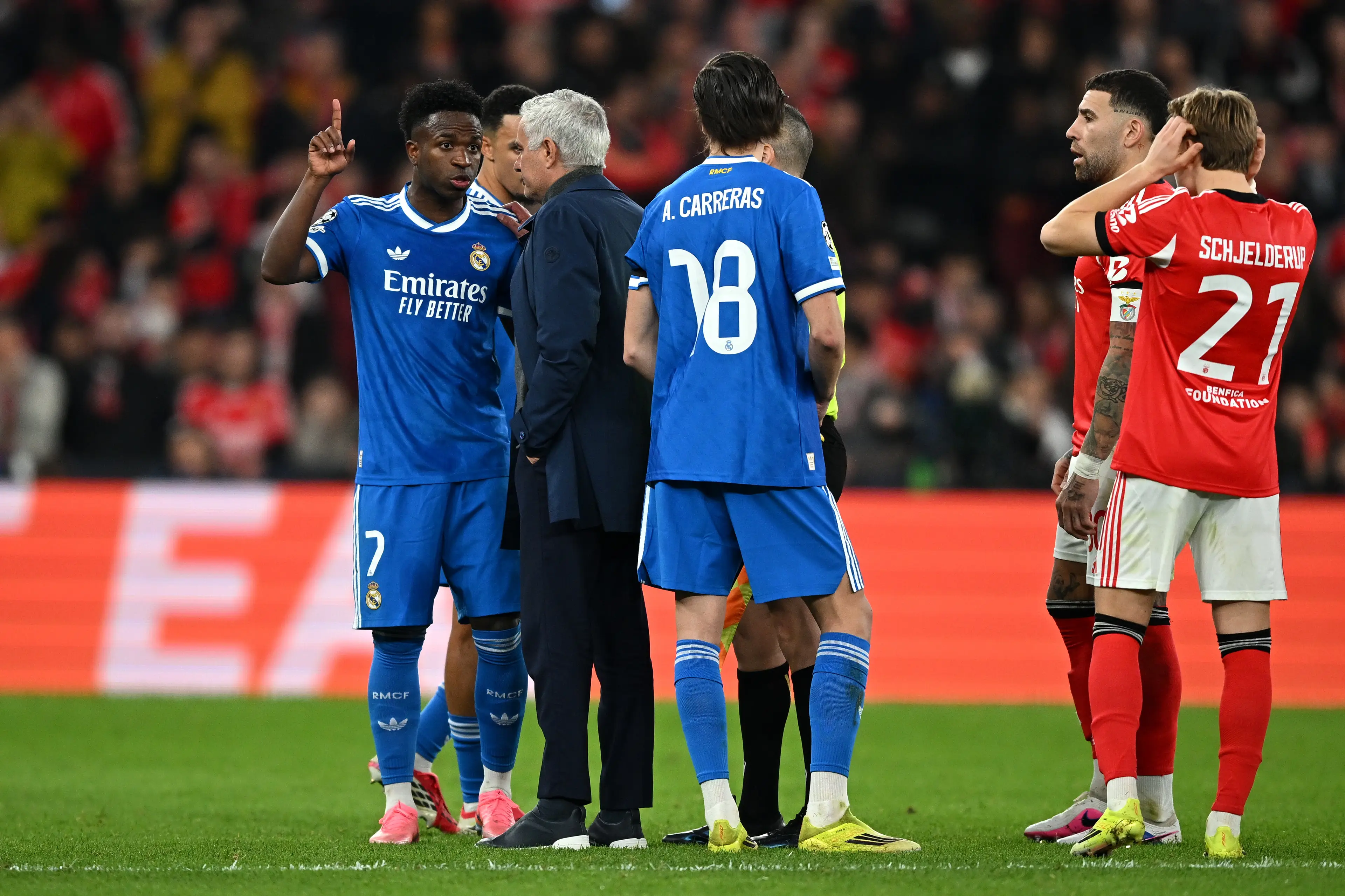 Jose Mourinho spoke about the incident in his post-match interview. Image credit: Getty