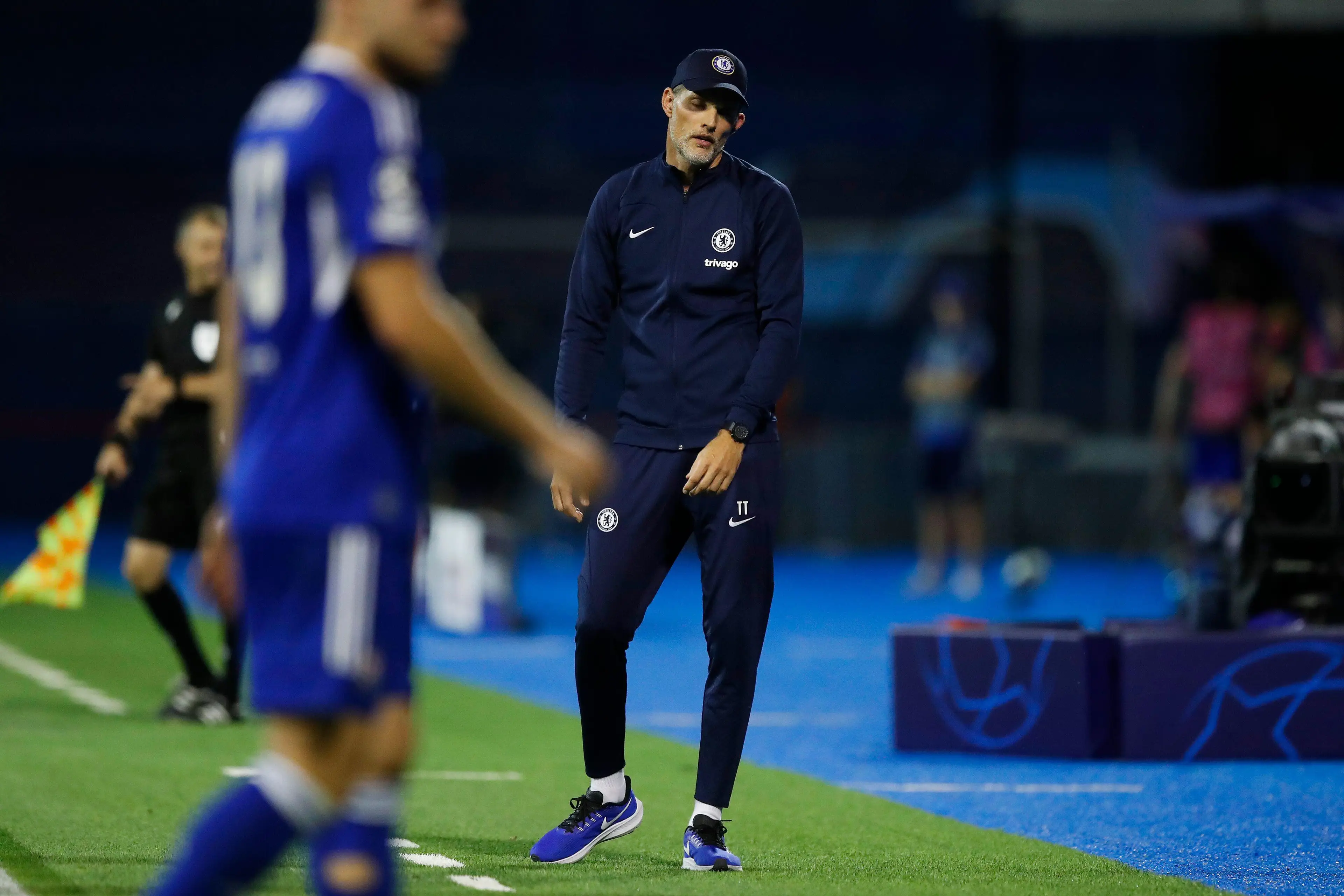 Head Coach of Chelsea Thomas Tuchel reacts during the UEFA Champions League Group E match between Dinamo Zagreb and Chelsea FC. (Alamy)