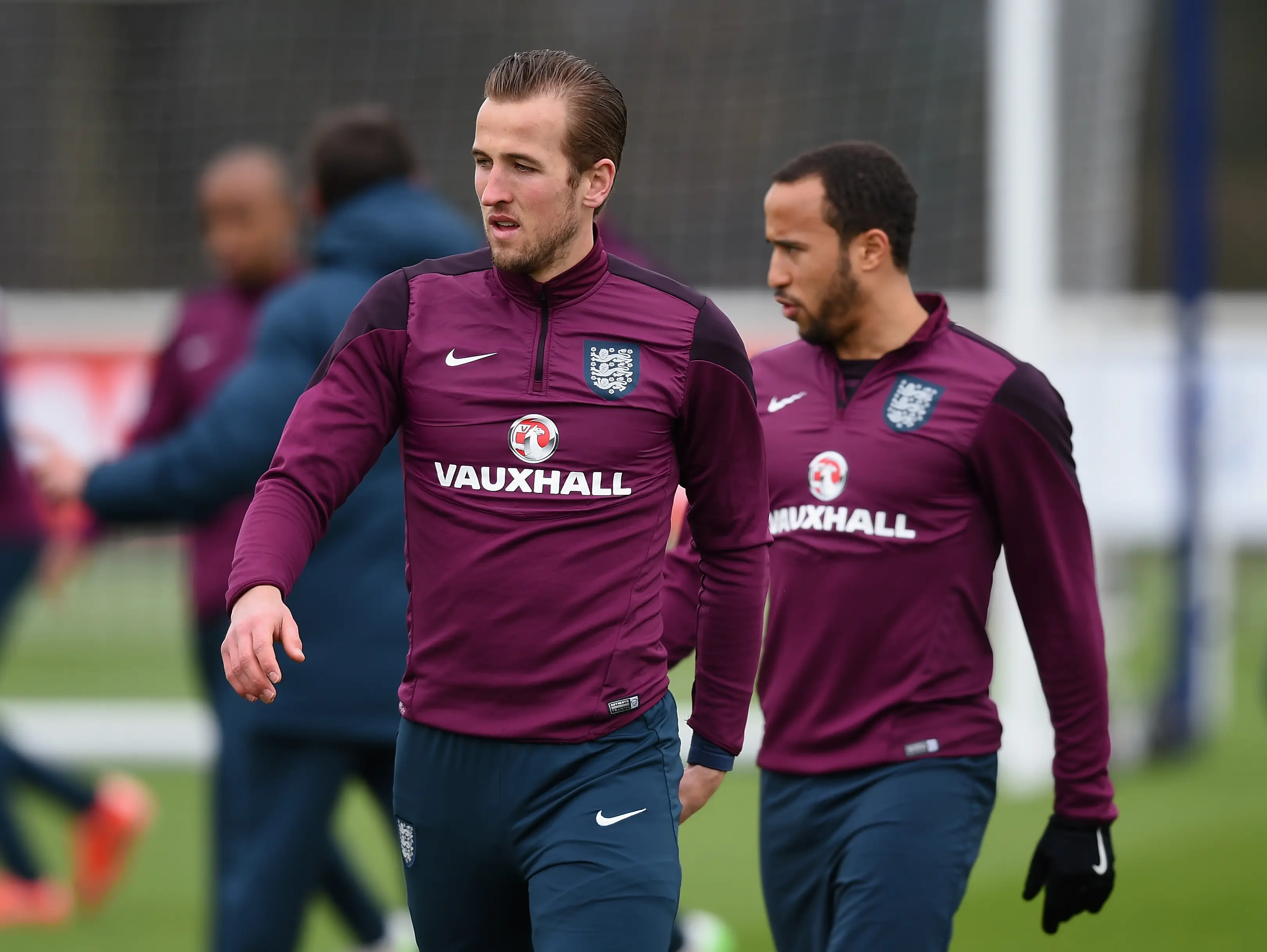 Andros Townsend with club teammate Harry Kane. Image credit: Getty