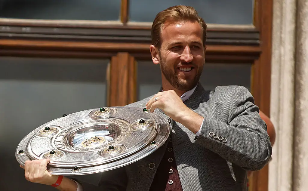Harry Kane with the Meisterschale (Credit:Getty)