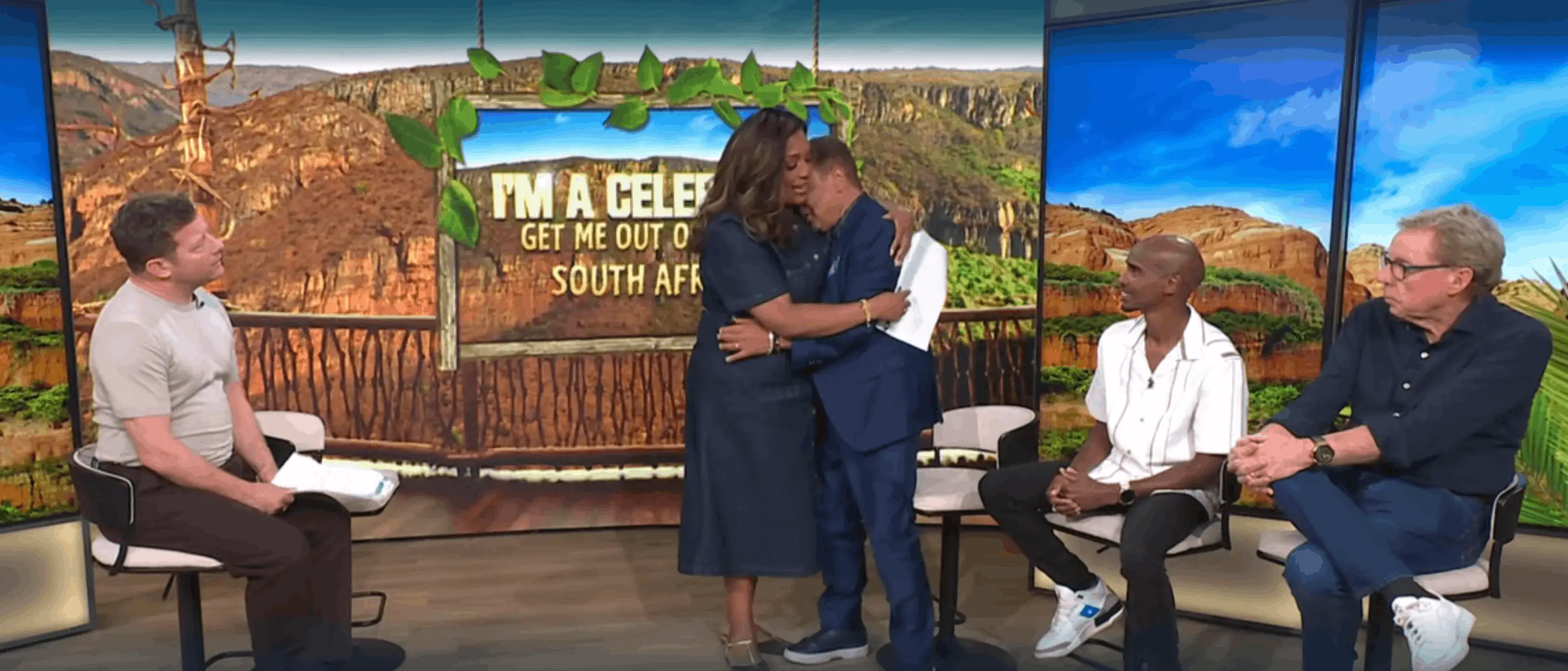 Presenter Alison Hammond hugged Charles during the segment (Image: ITV)