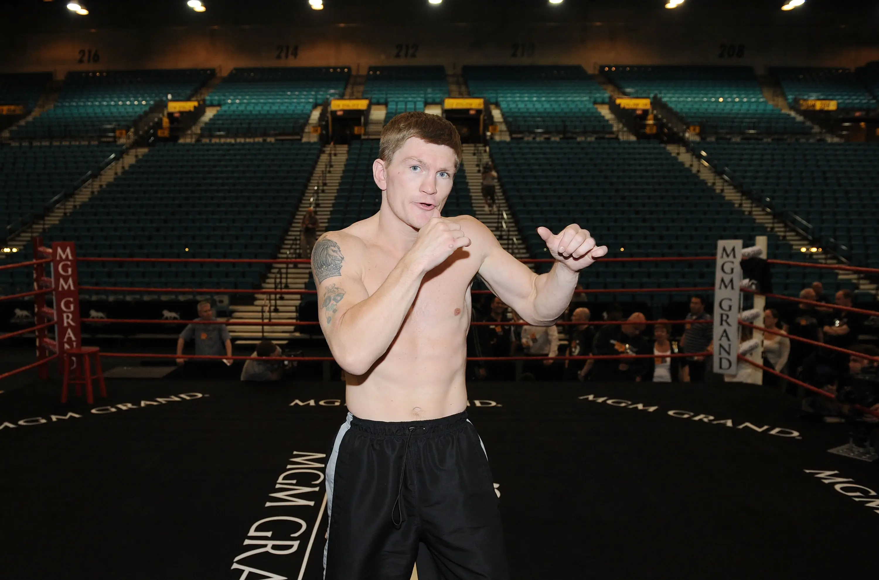 Ricky Hatton fought Floyd Mayweather and Manny Pacquiao at Las Vegas' MGM Grand Garden Arena. Image: Getty 