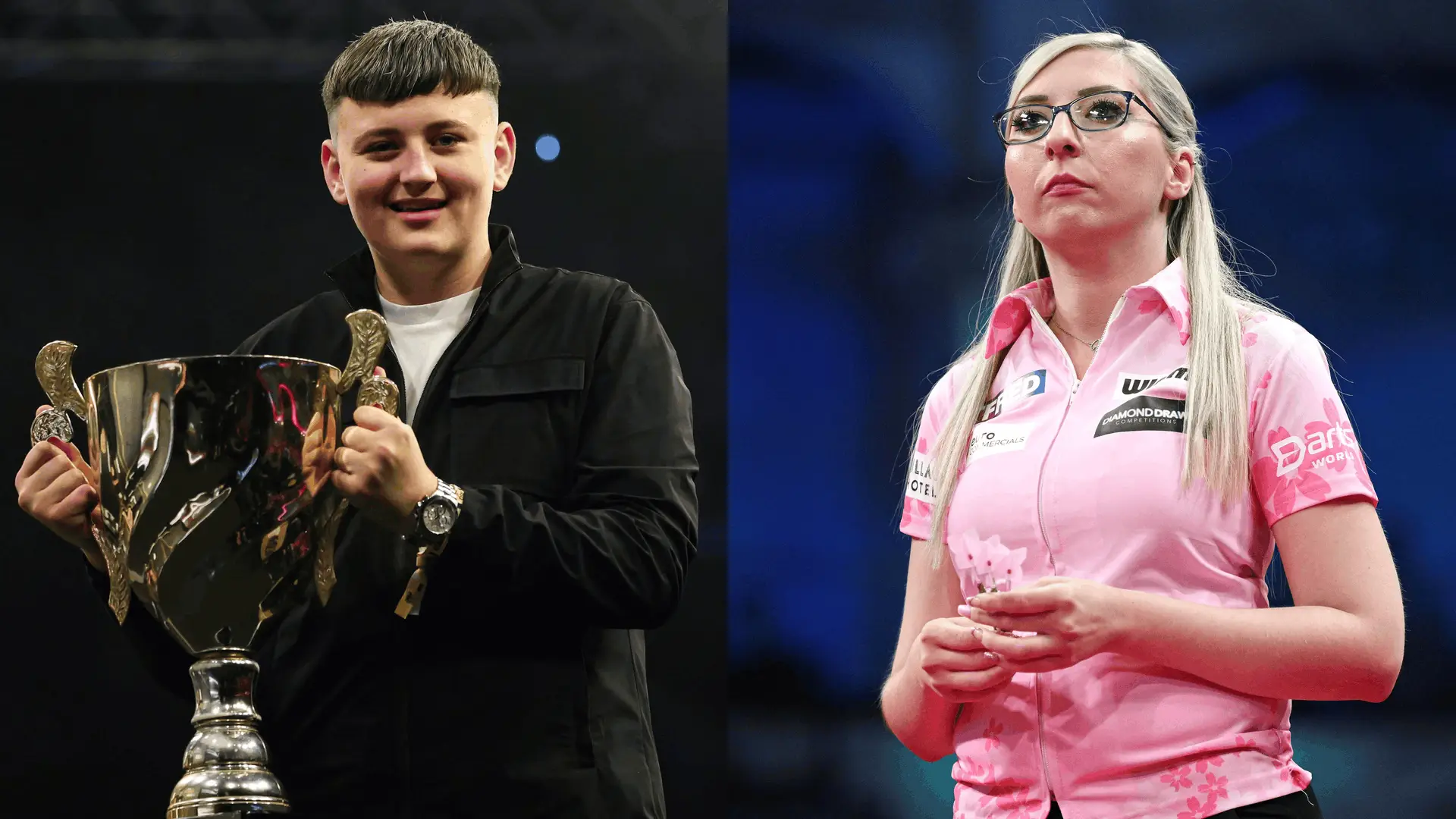 Mitchell Lawrie and Fallon Sherrock are among the leading contenders to beat Luke Littler (Image: Getty)